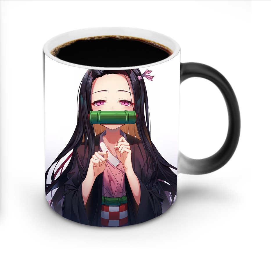 （画像用） 鬼滅の刃（きめつのやいば）竈門 禰󠄀豆子／かまど ねずこ Kamado Nezuko 温度変色マグカップ