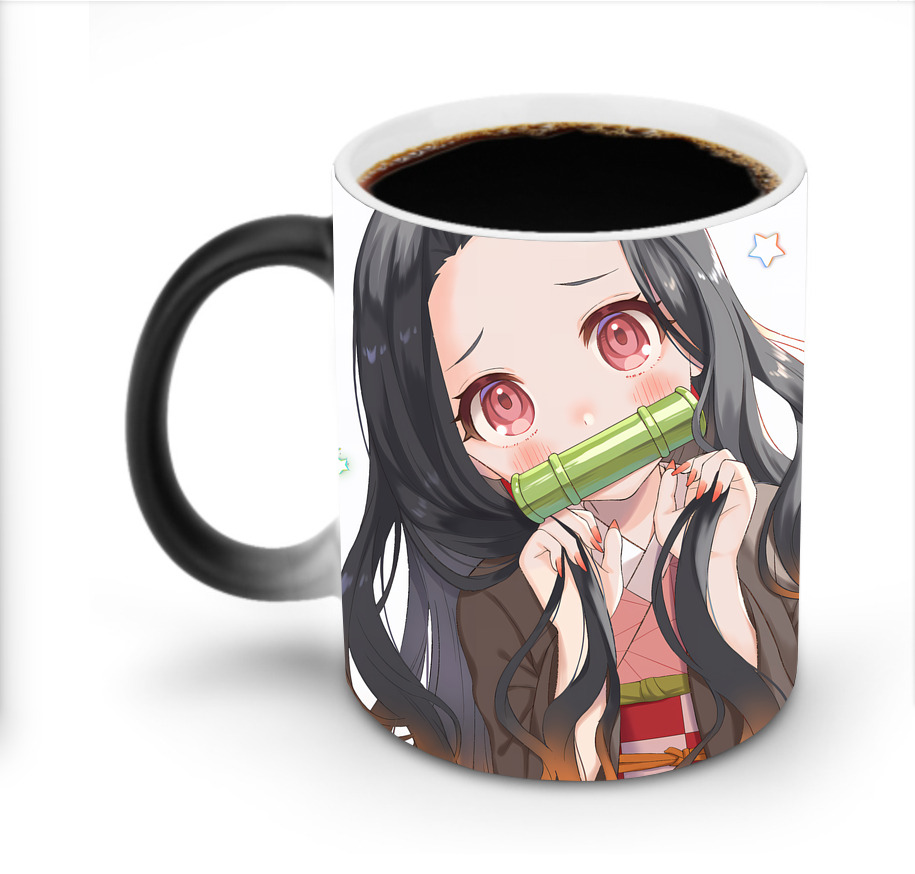（画像用） 鬼滅の刃（きめつのやいば）竈門 禰󠄀豆子／かまど ねずこ Kamado Nezuko 温度変色マグカップ