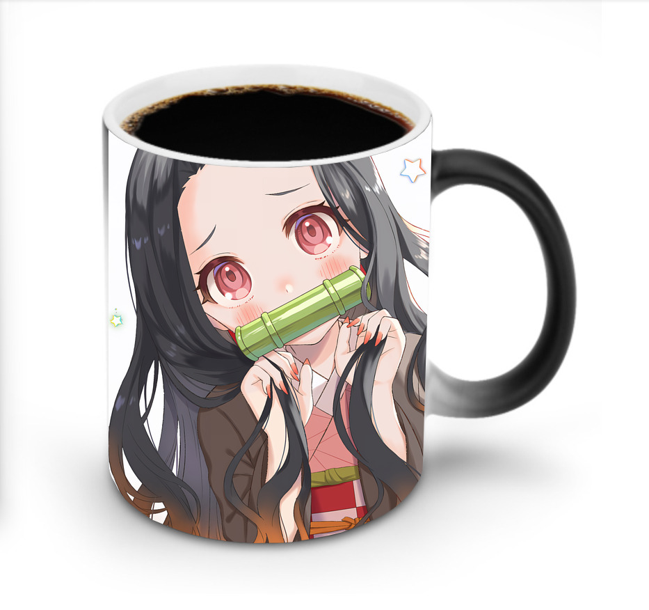 （画像用） 鬼滅の刃（きめつのやいば）竈門 禰󠄀豆子／かまど ねずこ Kamado Nezuko 温度変色マグカップ