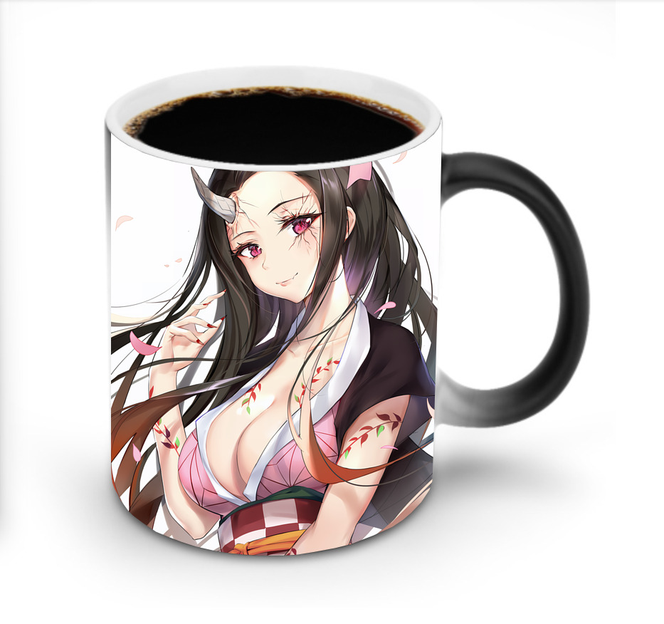 （画像用） 鬼滅の刃（きめつのやいば）竈門 禰󠄀豆子／かまど ねずこ Kamado Nezuko 温度変色マグカップ