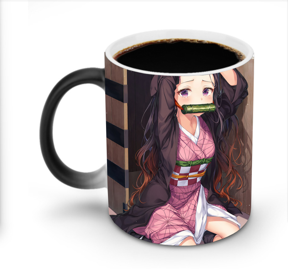 （画像用） 鬼滅の刃（きめつのやいば）竈門 禰󠄀豆子／かまど ねずこ Kamado Nezuko 温度変色マグカップ