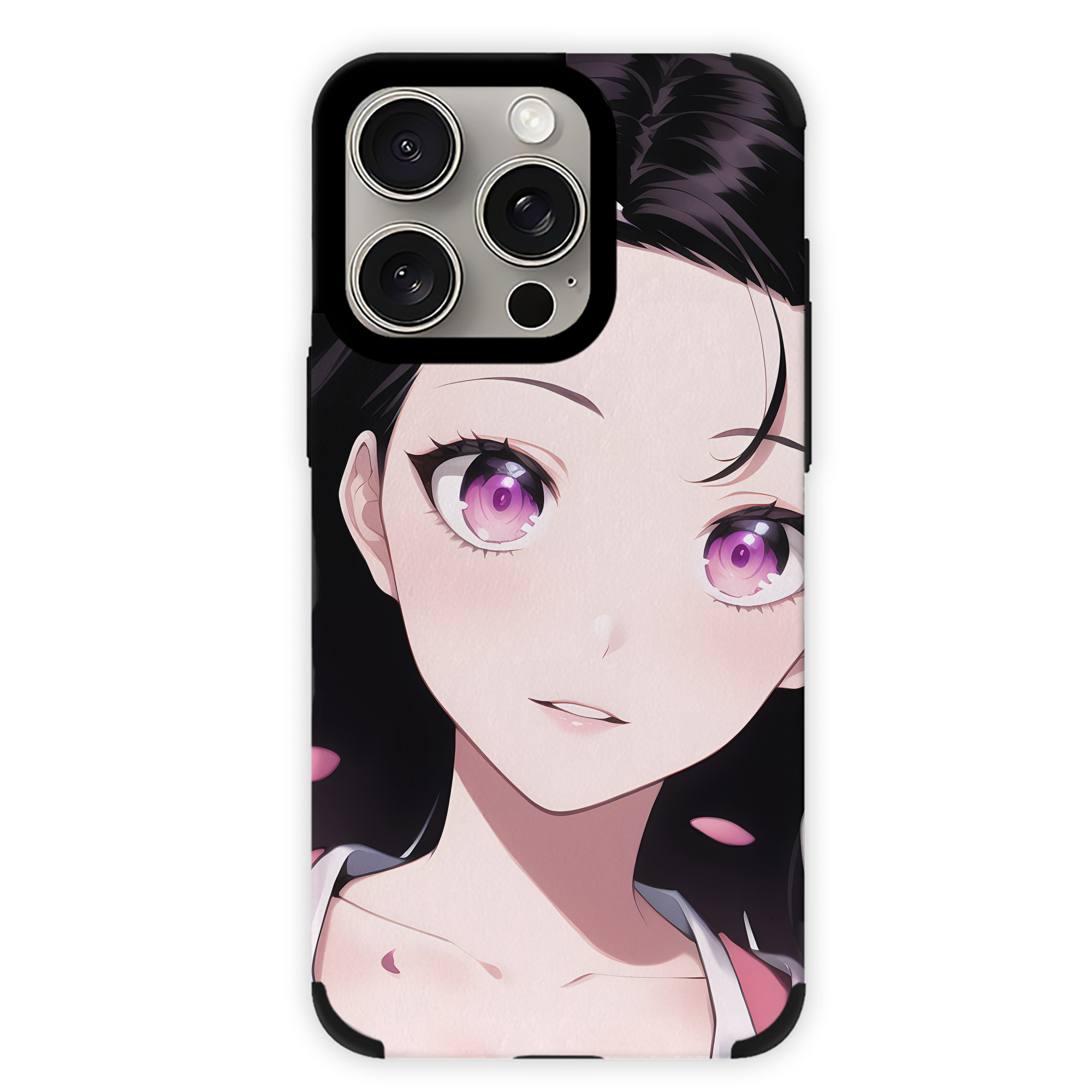 （画像用） 鬼滅の刃（きめつのやいば）竈門 禰󠄀豆子／かまど ねずこ Kamado Nezuko 【iPhone15ProMax対応】 PUレザー スマホケース 耐衝撃＆黄変防止
