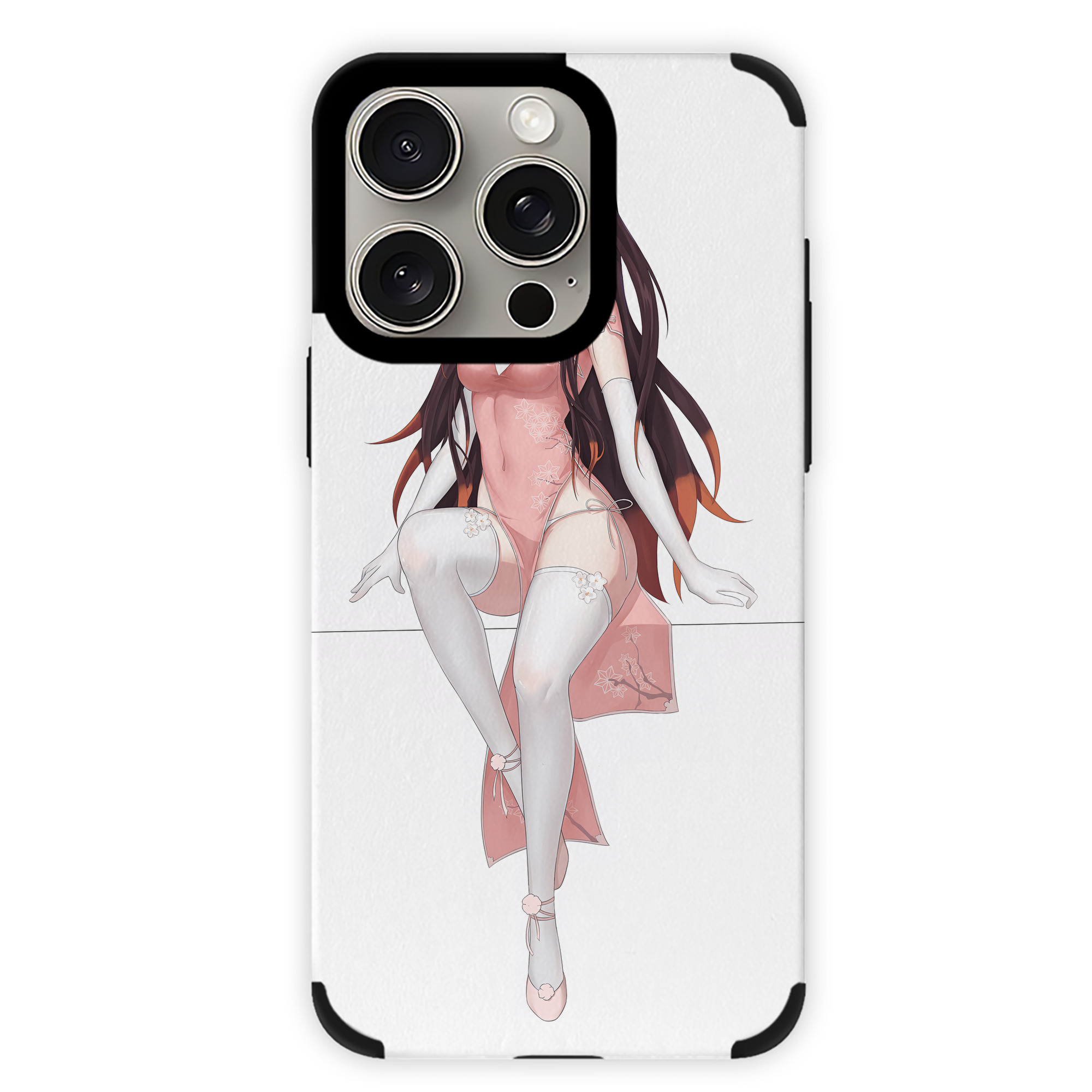（画像用） 鬼滅の刃（きめつのやいば）竈門 禰󠄀豆子／かまど ねずこ Kamado Nezuko 【iPhone15ProMax対応】 PUレザー スマホケース 耐衝撃＆黄変防止