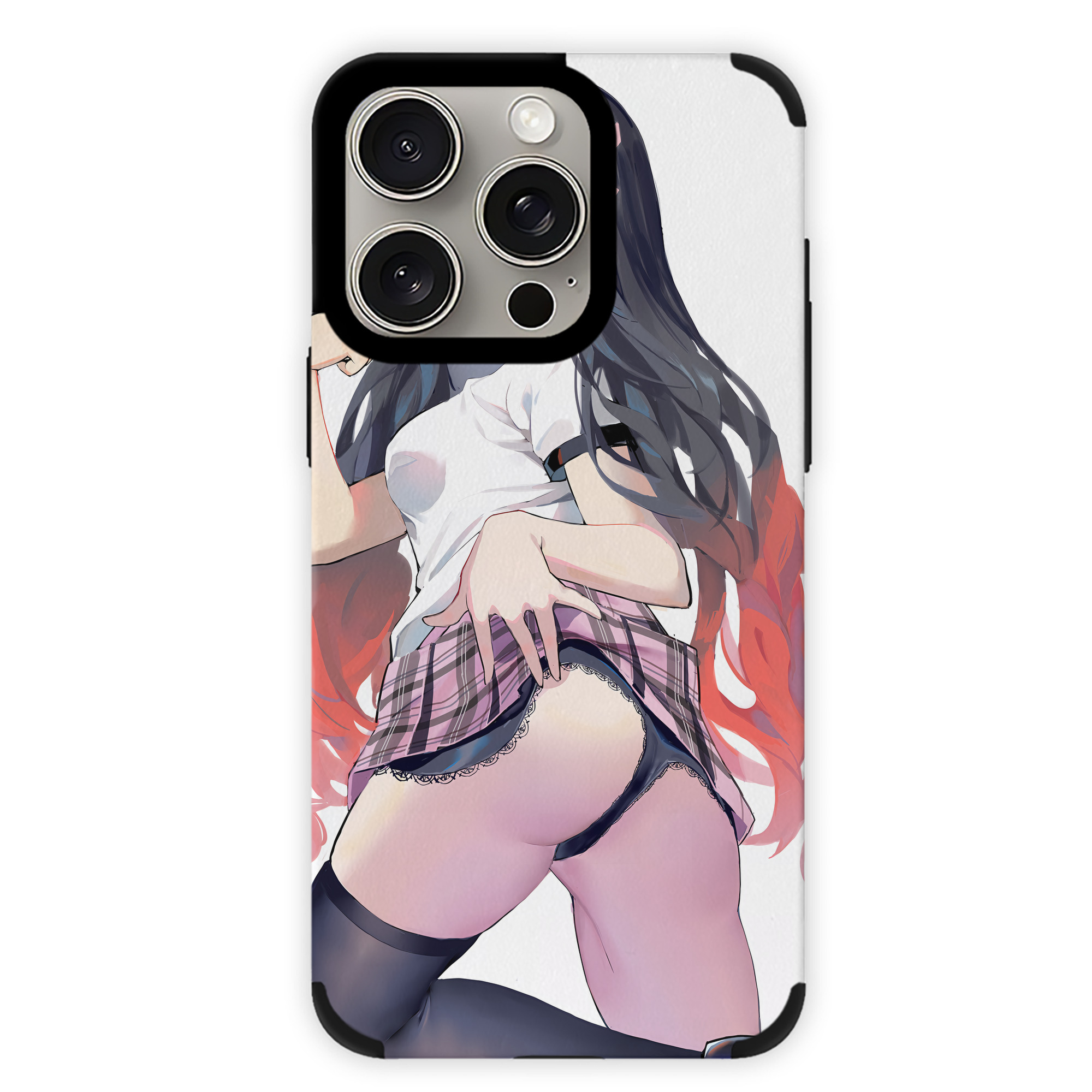 （画像用） 鬼滅の刃（きめつのやいば）竈門 禰󠄀豆子／かまど ねずこ Kamado Nezuko 【iPhone15ProMax対応】 PUレザー スマホケース 耐衝撃＆黄変防止