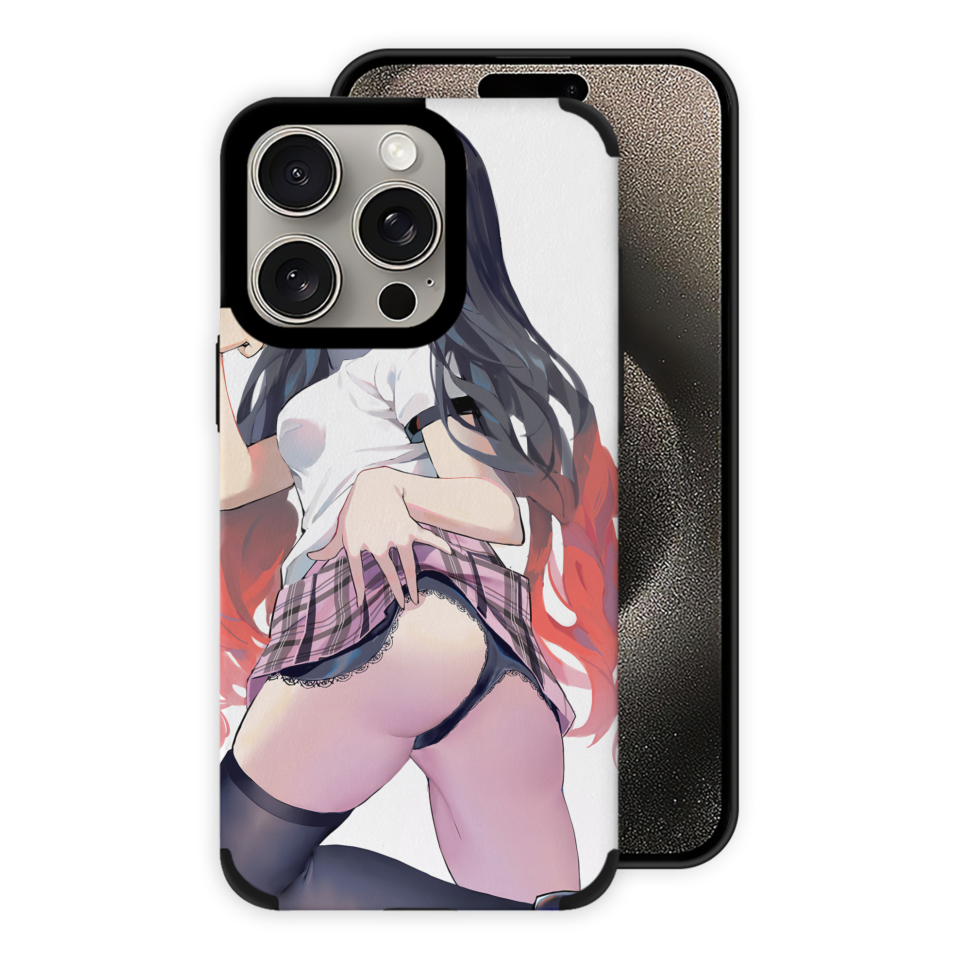 （画像用） 鬼滅の刃（きめつのやいば）竈門 禰󠄀豆子／かまど ねずこ Kamado Nezuko 【iPhone15ProMax対応】 PUレザー スマホケース 耐衝撃＆黄変防止