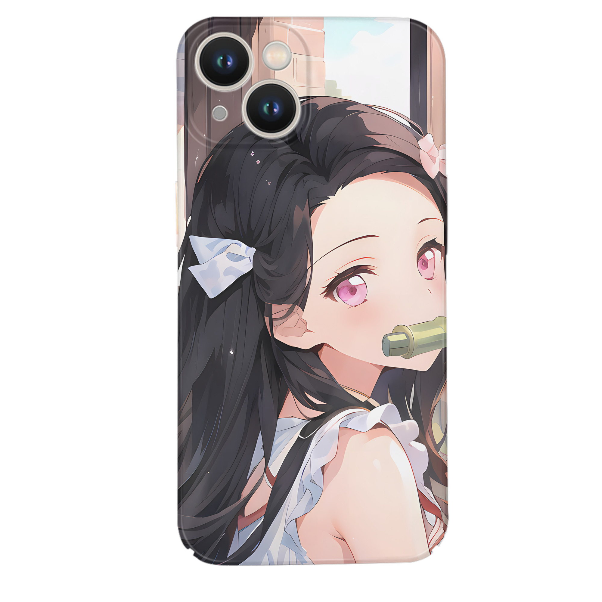 （画像用） 鬼滅の刃（きめつのやいば）竈門 禰󠄀豆子／かまど ねずこ Kamado Nezuko 【iPhone 14シリーズ対応】ハードケース