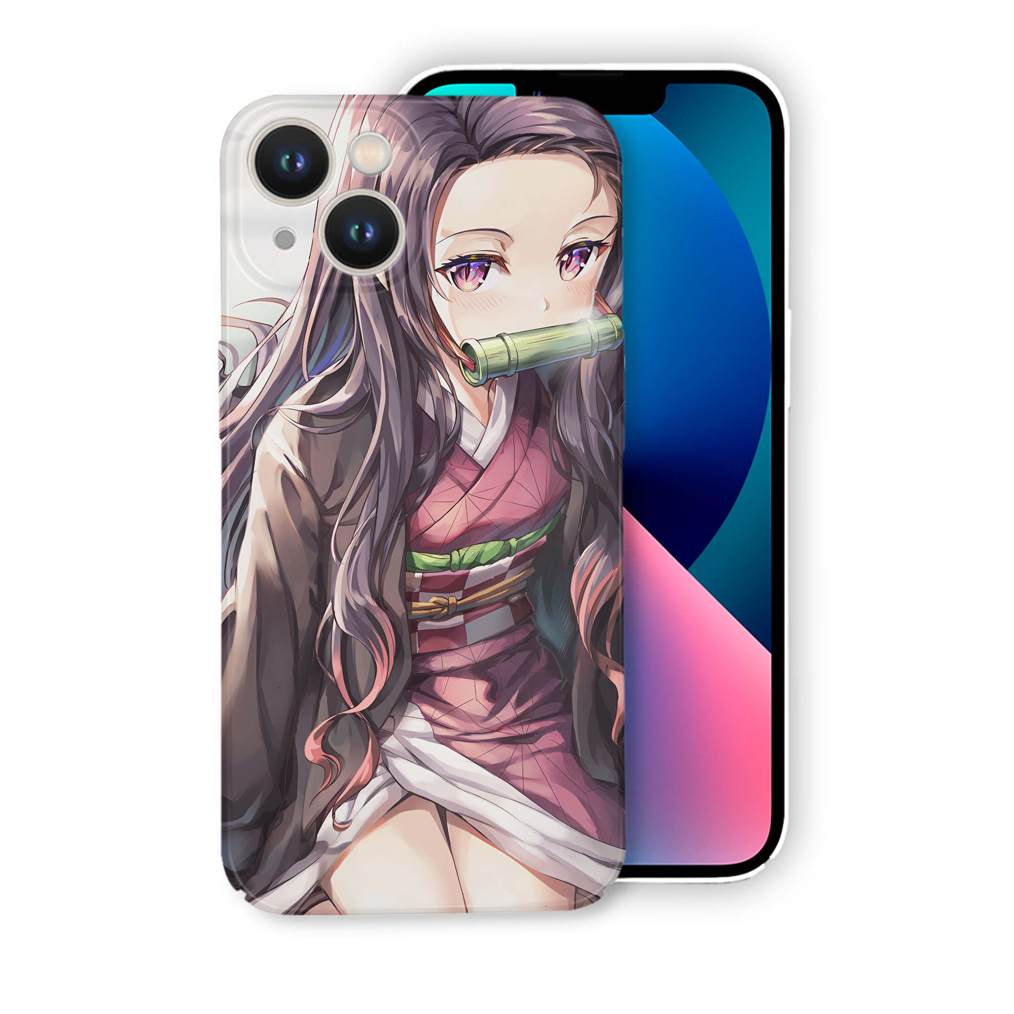 （画像用） 鬼滅の刃（きめつのやいば）竈門 禰󠄀豆子／かまど ねずこ Kamado Nezuko 【iPhone 14シリーズ対応】ハードケース
