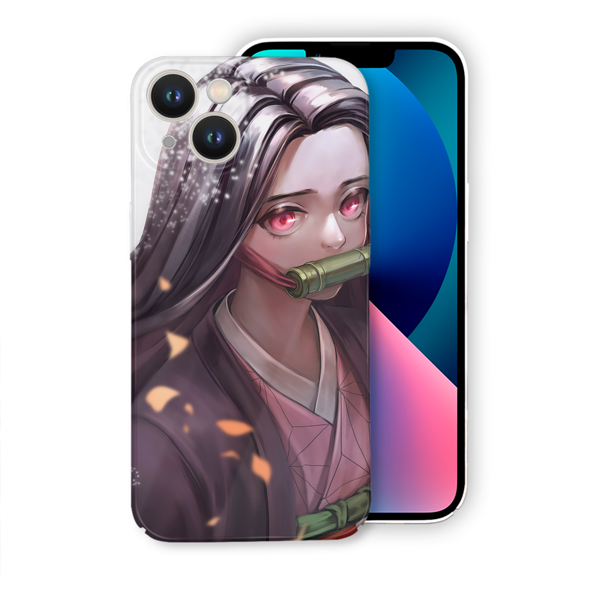 （画像用） 鬼滅の刃（きめつのやいば）竈門 禰󠄀豆子／かまど ねずこ Kamado Nezuko 【iPhone 14シリーズ対応】ハードケース