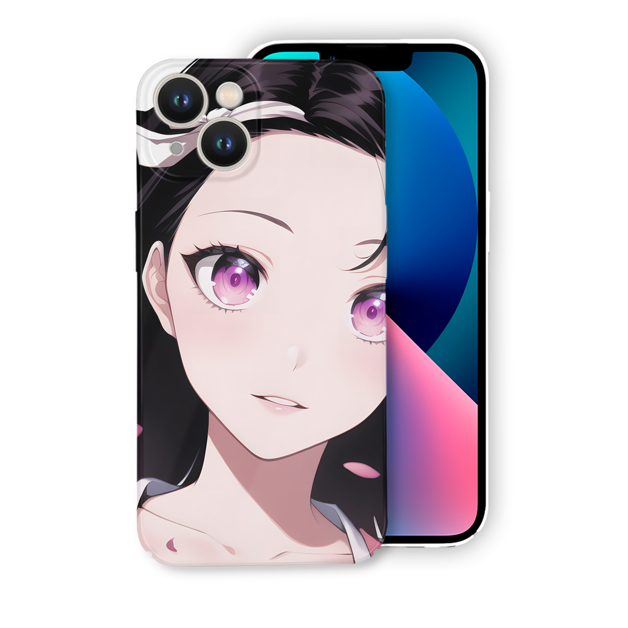 （画像用） 鬼滅の刃（きめつのやいば）竈門 禰󠄀豆子／かまど ねずこ Kamado Nezuko 【iPhone 14シリーズ対応】ハードケース