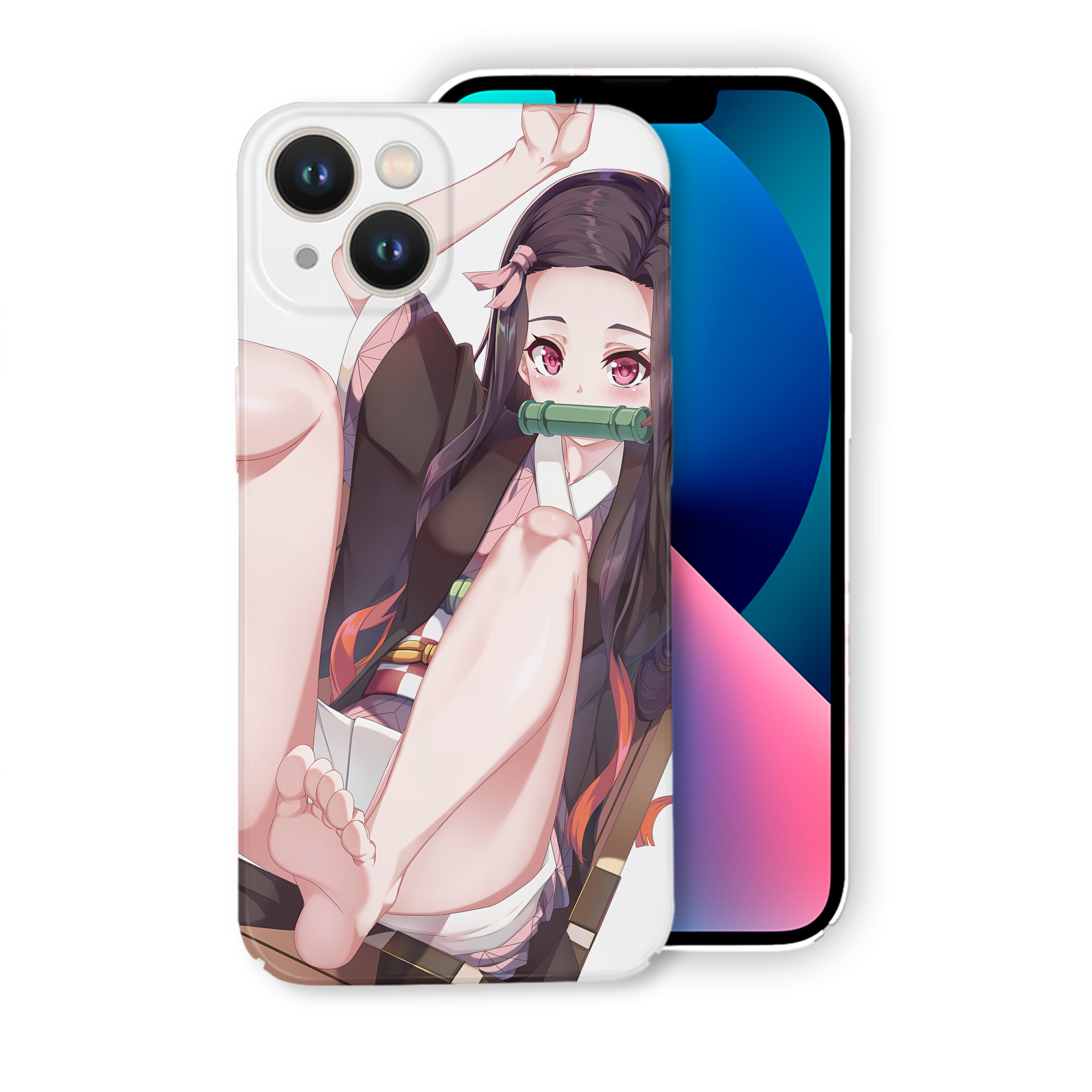 （画像用） 鬼滅の刃（きめつのやいば）竈門 禰󠄀豆子／かまど ねずこ Kamado Nezuko 【iPhone 14シリーズ対応】ハードケース