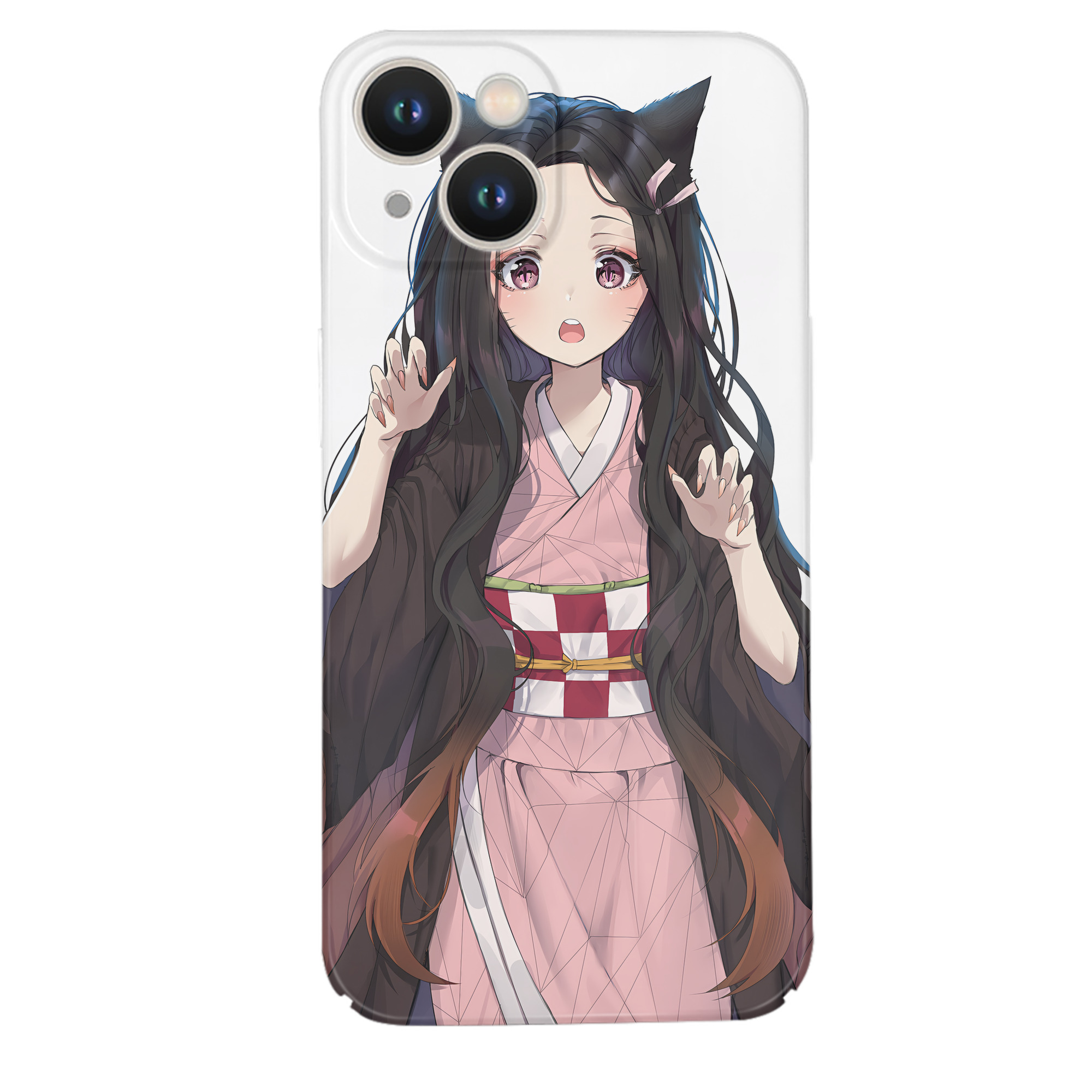 （画像用） 鬼滅の刃（きめつのやいば）竈門 禰󠄀豆子／かまど ねずこ Kamado Nezuko 【iPhone 14シリーズ対応】ハードケース