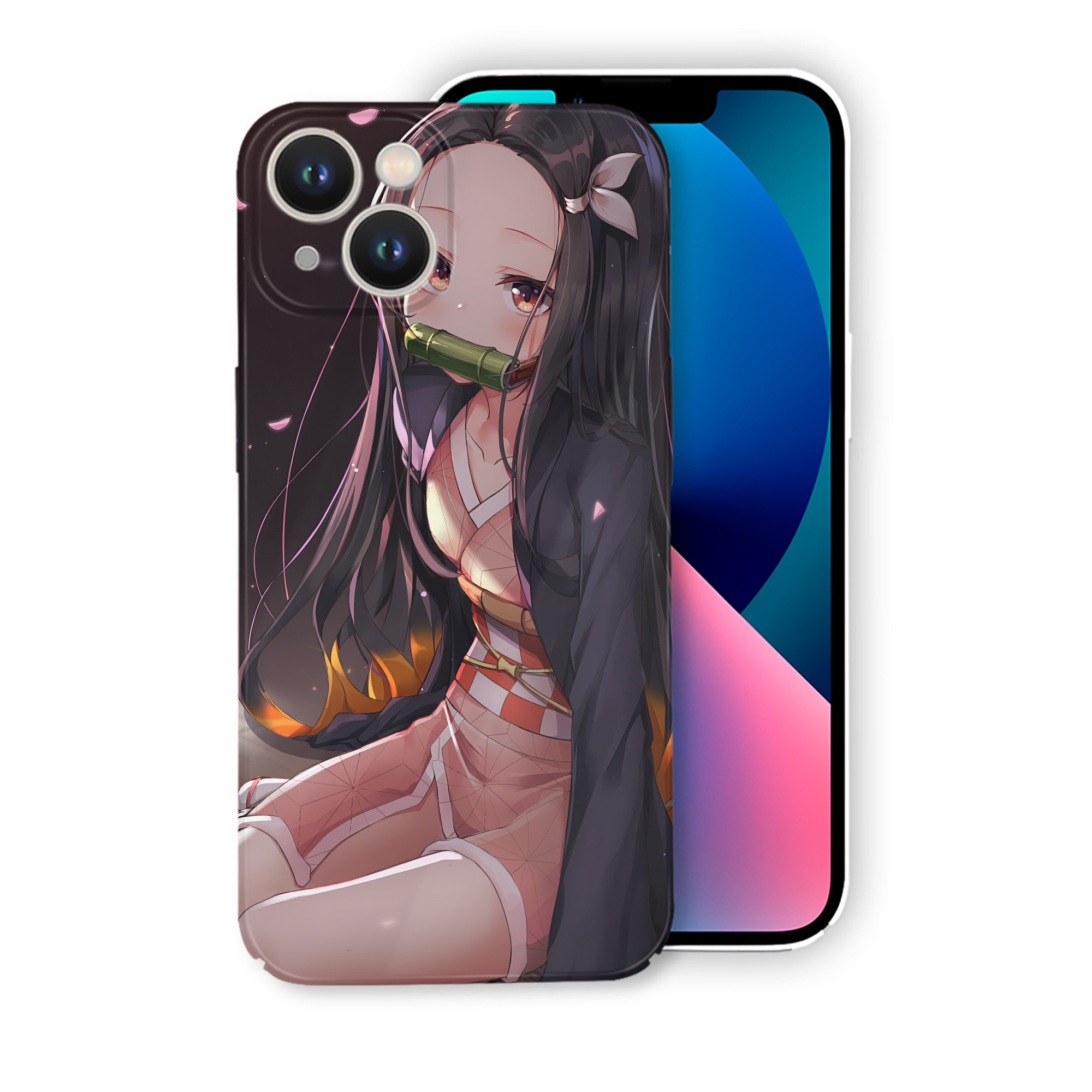 （画像用） 鬼滅の刃（きめつのやいば）竈門 禰󠄀豆子／かまど ねずこ Kamado Nezuko 【iPhone 14シリーズ対応】ハードケース