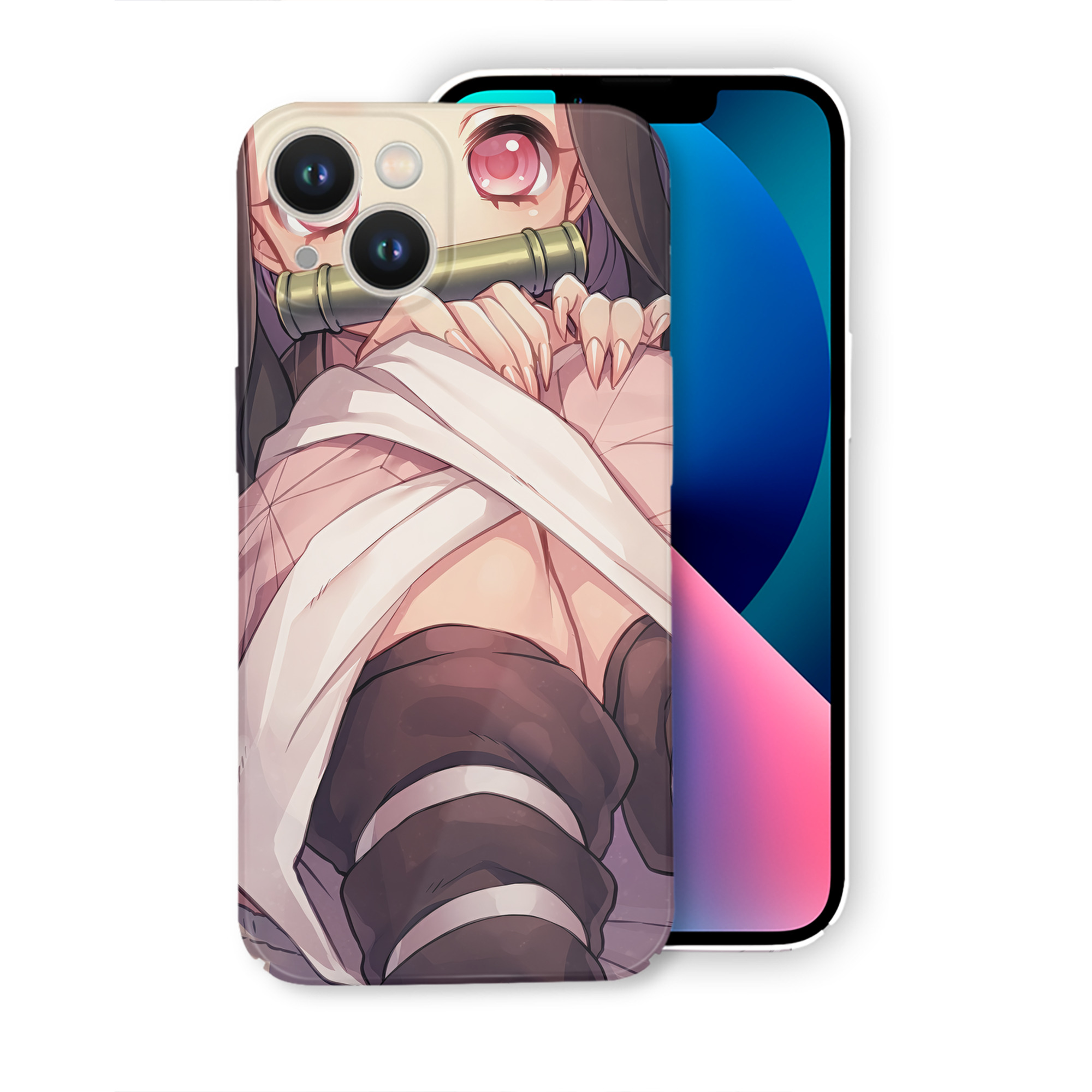 （画像用） 鬼滅の刃（きめつのやいば）竈門 禰󠄀豆子／かまど ねずこ Kamado Nezuko 【iPhone 14シリーズ対応】ハードケース