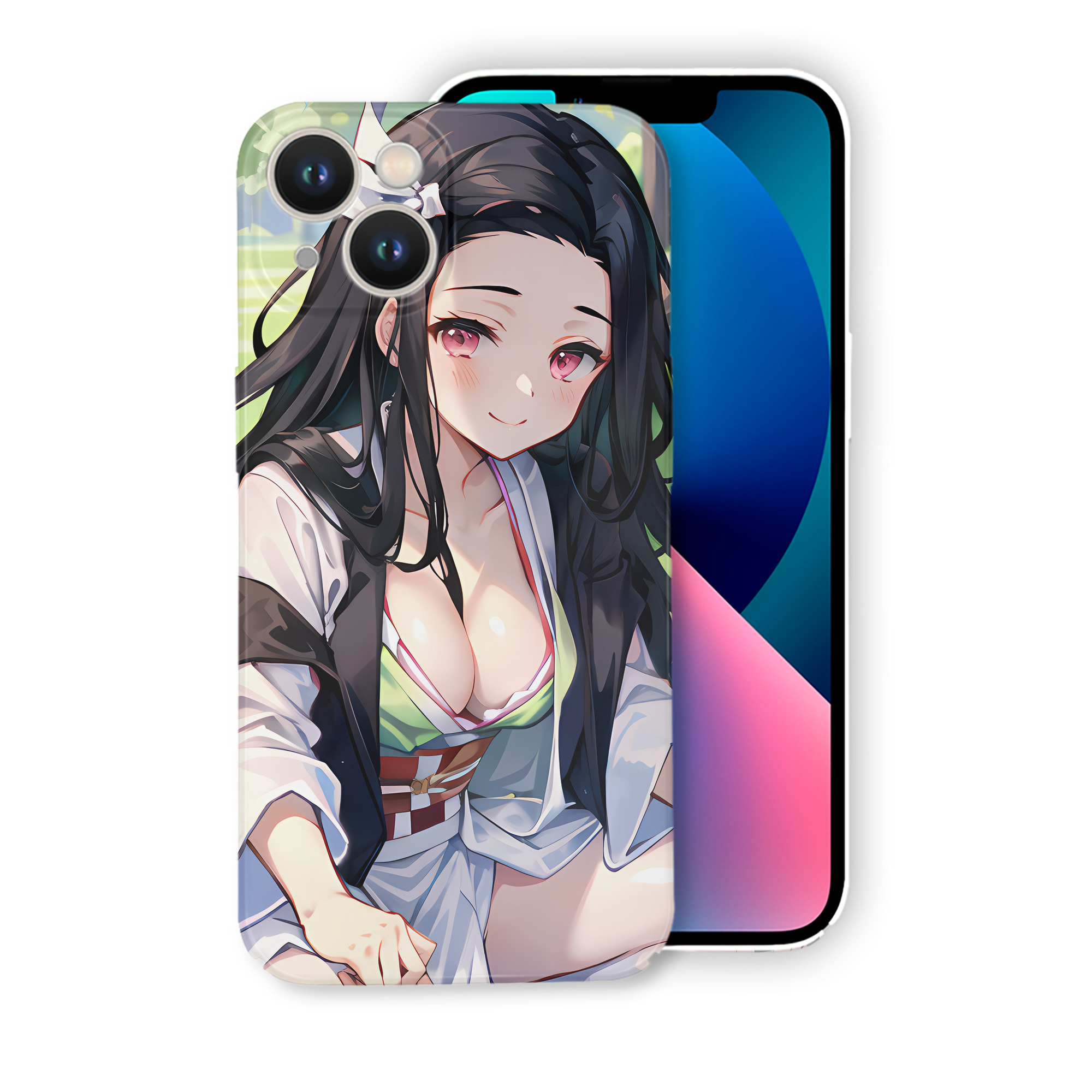 （画像用） 鬼滅の刃（きめつのやいば）竈門 禰󠄀豆子／かまど ねずこ Kamado Nezuko 【iPhone 14シリーズ対応】ハードケース