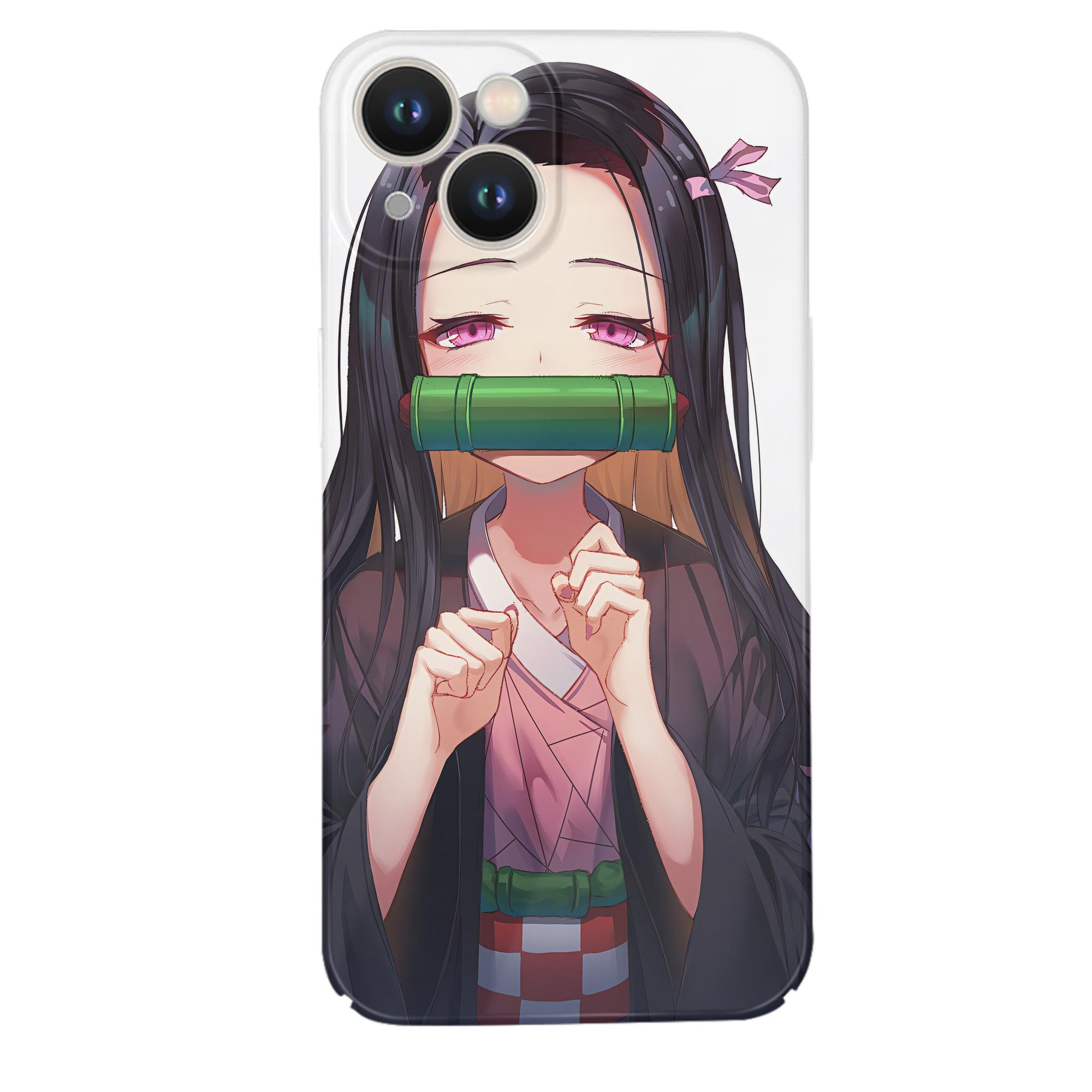 （画像用） 鬼滅の刃（きめつのやいば）竈門 禰󠄀豆子／かまど ねずこ Kamado Nezuko 【iPhone 14シリーズ対応】ハードケース