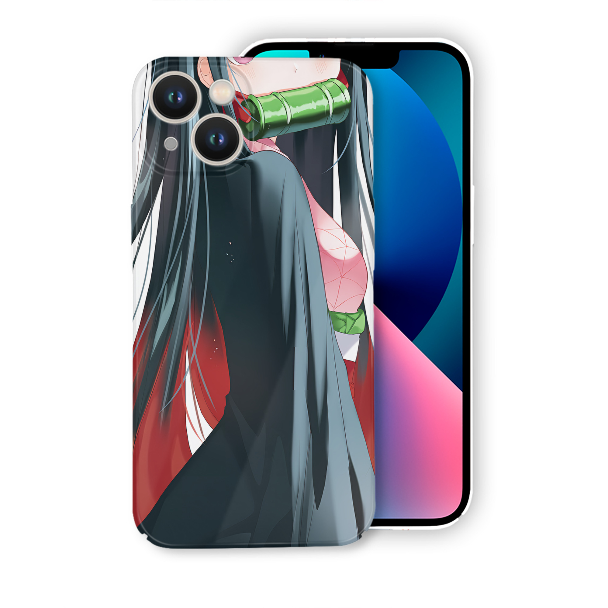 （画像用） 鬼滅の刃（きめつのやいば）竈門 禰󠄀豆子／かまど ねずこ Kamado Nezuko 【iPhone 14シリーズ対応】ハードケース