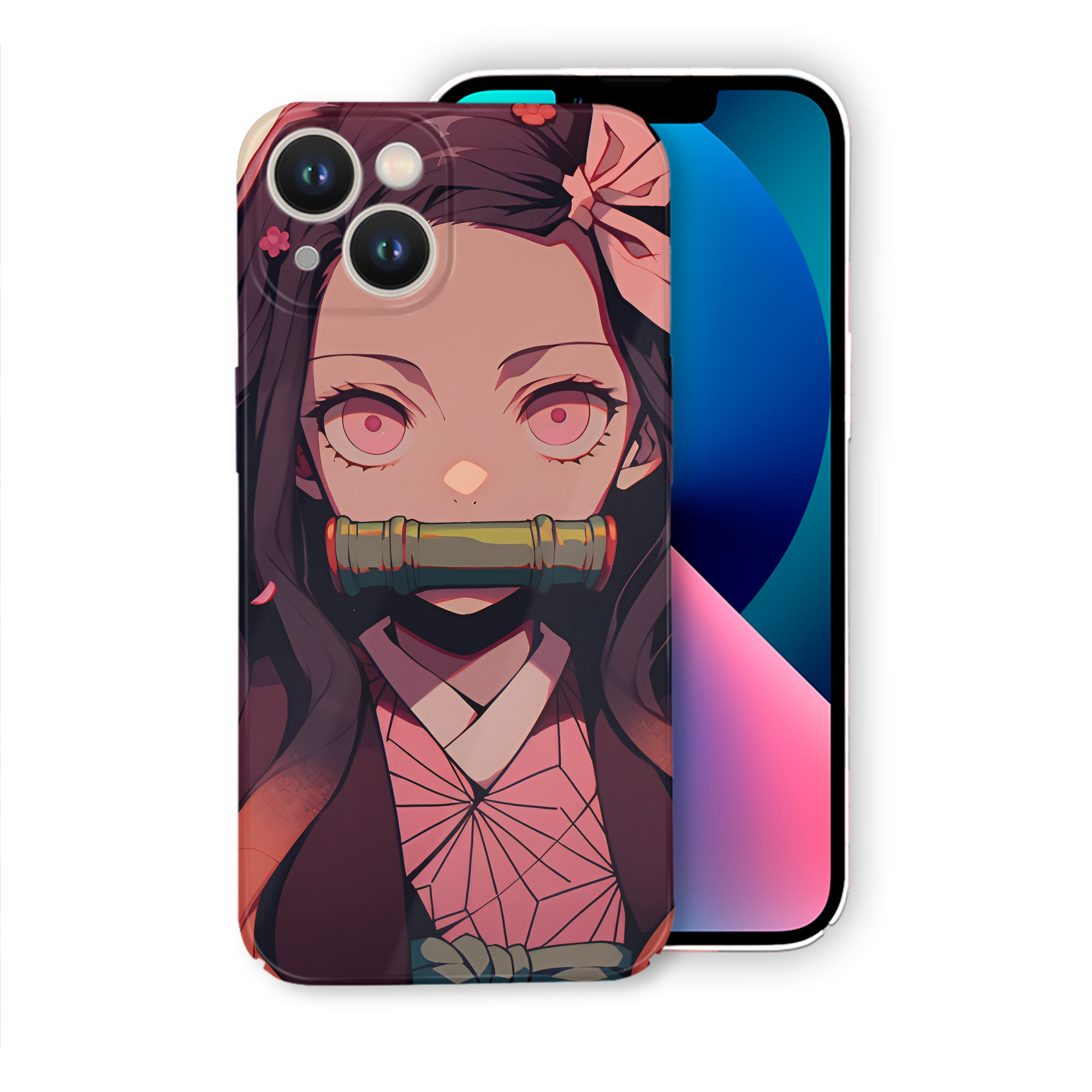 （画像用） 鬼滅の刃（きめつのやいば）竈門 禰󠄀豆子／かまど ねずこ Kamado Nezuko 【iPhone 14シリーズ対応】ハードケース
