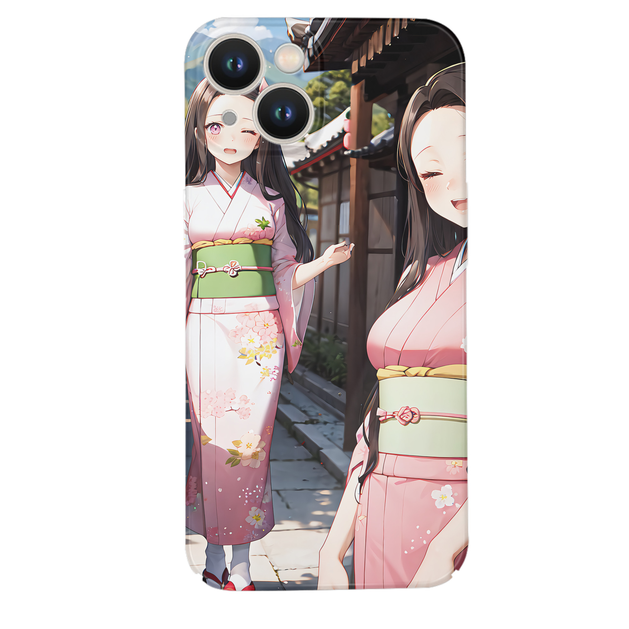（画像用） 鬼滅の刃（きめつのやいば）竈門 禰󠄀豆子／かまど ねずこ Kamado Nezuko 【iPhone 14シリーズ対応】ハードケース