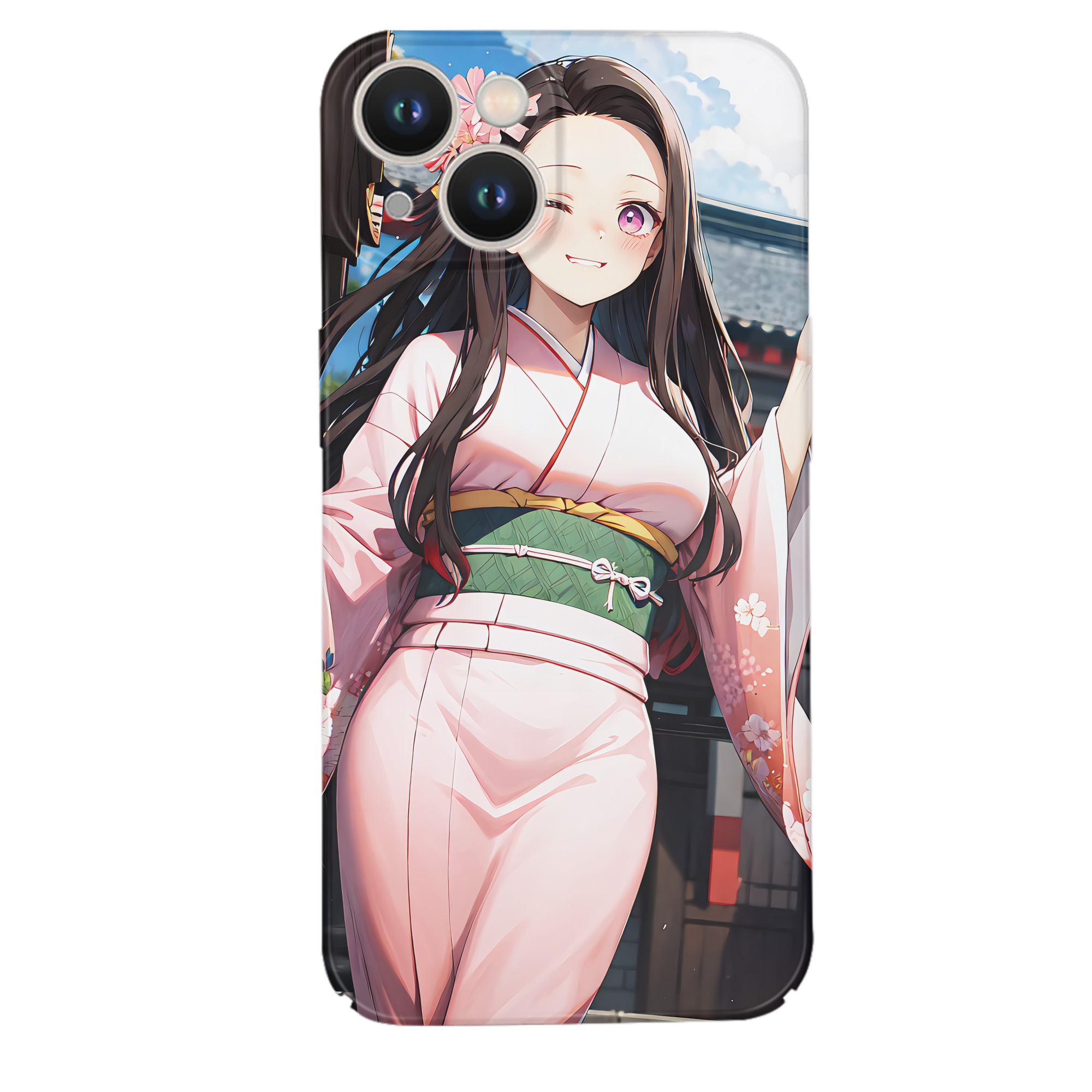 （画像用） 鬼滅の刃（きめつのやいば）竈門 禰󠄀豆子／かまど ねずこ Kamado Nezuko 【iPhone 14シリーズ対応】ハードケース