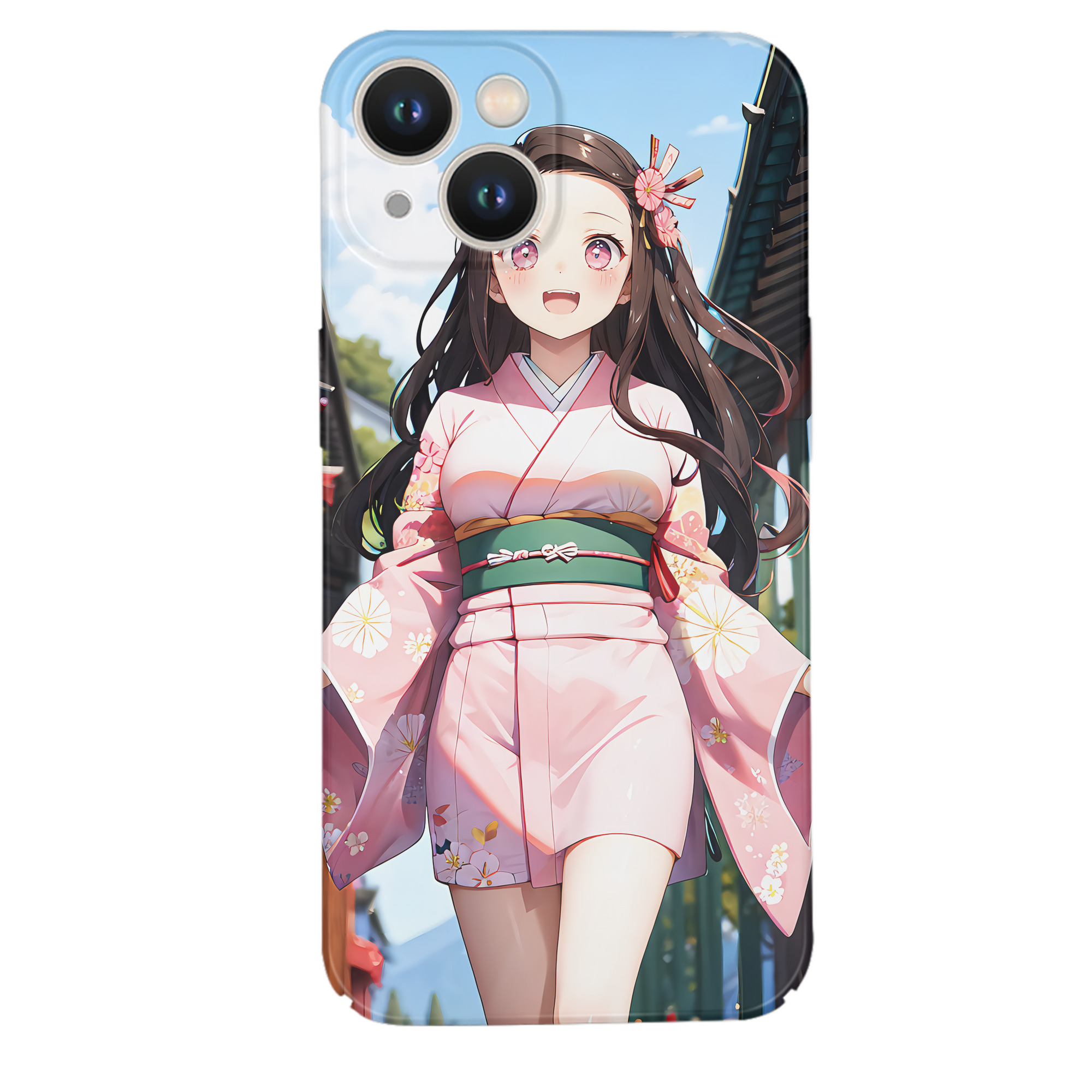 （画像用） 鬼滅の刃（きめつのやいば）竈門 禰󠄀豆子／かまど ねずこ Kamado Nezuko 【iPhone 14シリーズ対応】ハードケース