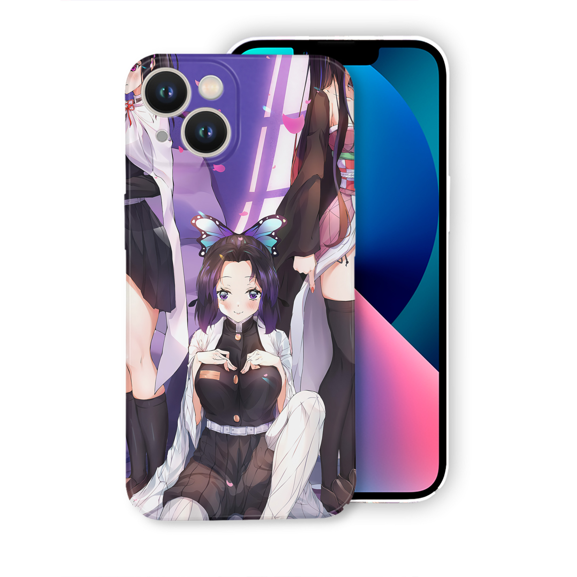 （画像用） 鬼滅の刃（きめつのやいば）竈門 禰󠄀豆子／かまど ねずこ Kamado Nezuko 【iPhone 14シリーズ対応】ハードケース
