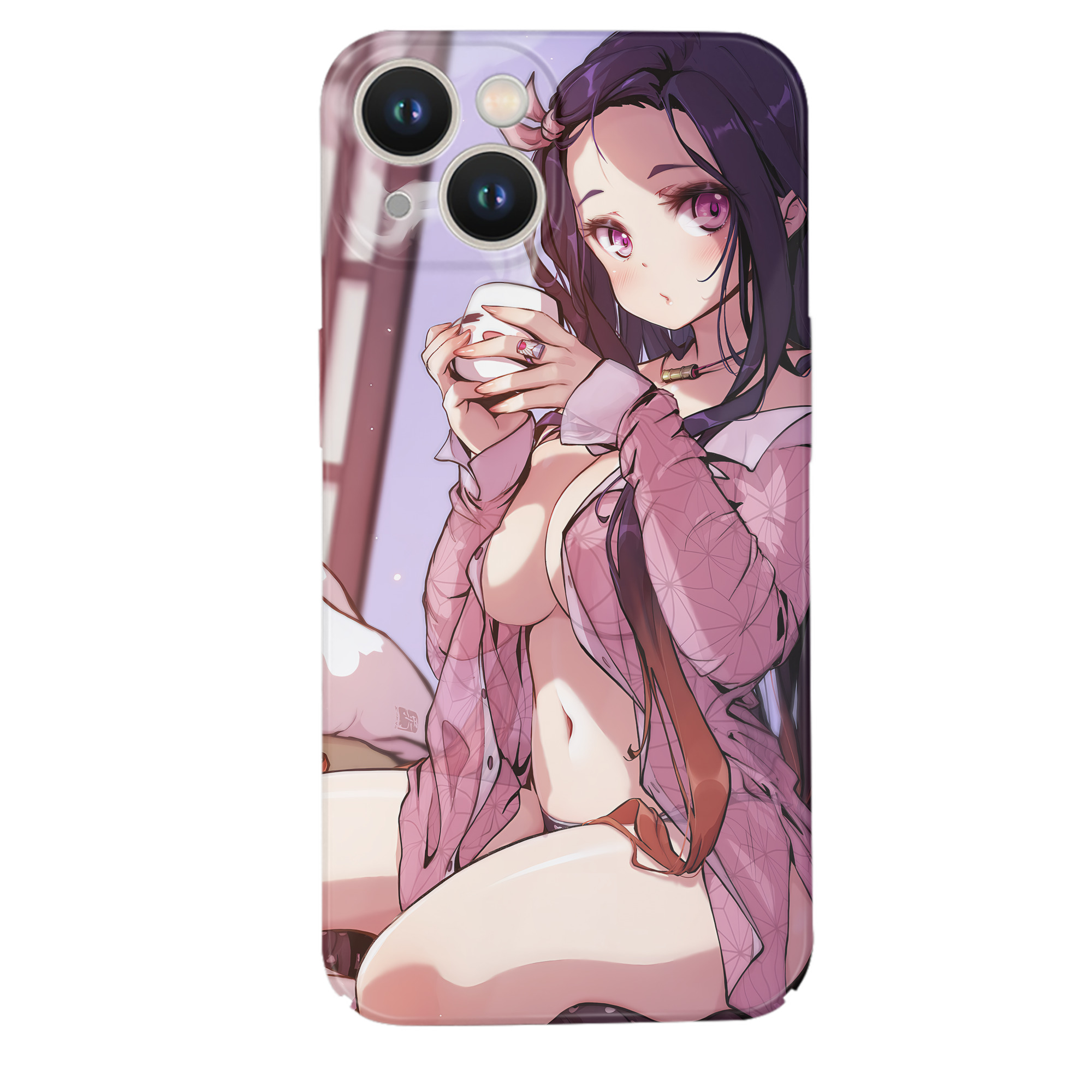 （画像用） 鬼滅の刃（きめつのやいば）竈門 禰󠄀豆子／かまど ねずこ Kamado Nezuko 【iPhone 14シリーズ対応】ハードケース