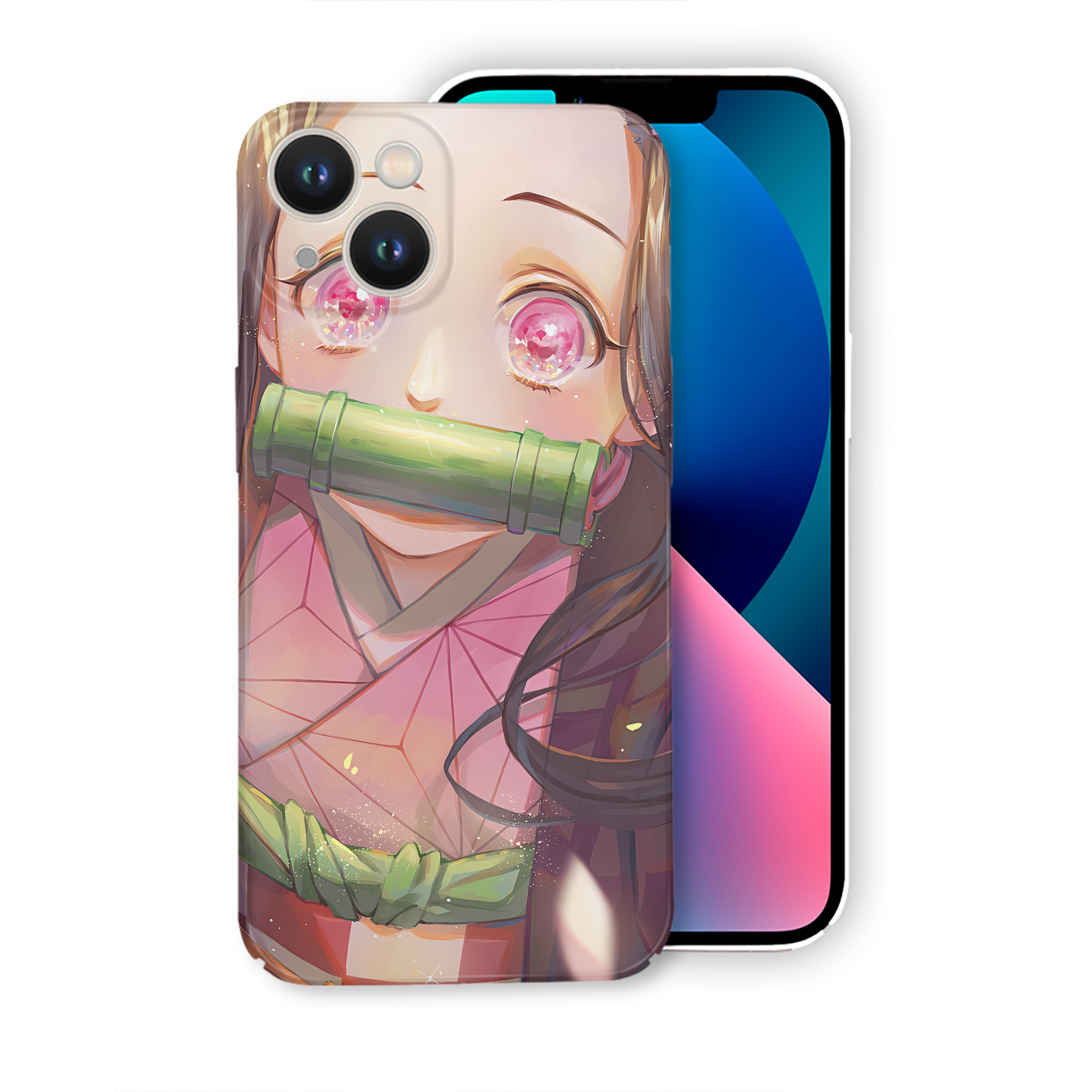 （画像用） 鬼滅の刃（きめつのやいば）竈門 禰󠄀豆子／かまど ねずこ Kamado Nezuko 【iPhone 14シリーズ対応】ハードケース