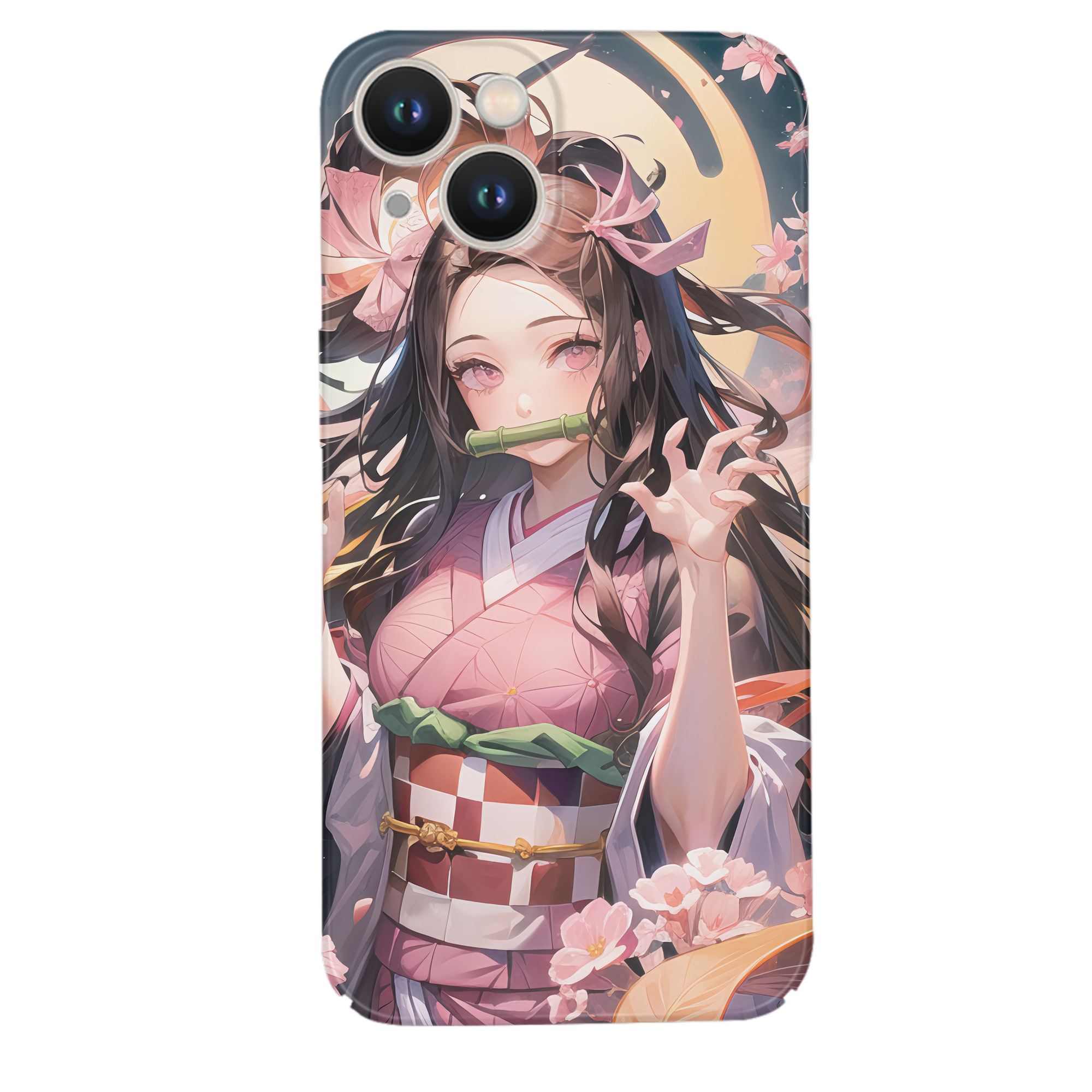 （画像用） 鬼滅の刃（きめつのやいば）竈門 禰󠄀豆子／かまど ねずこ Kamado Nezuko 【iPhone 14シリーズ対応】ハードケース