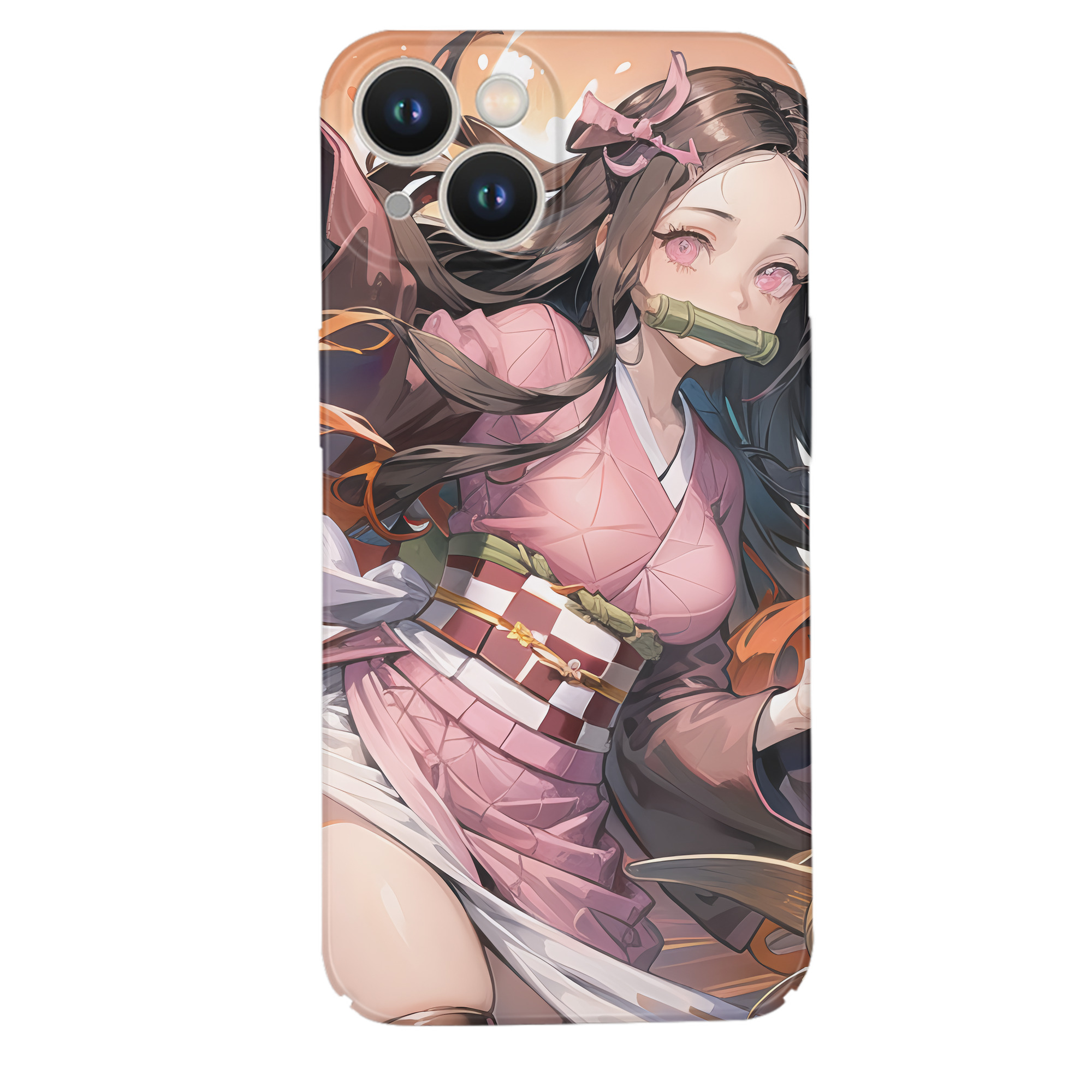 （画像用） 鬼滅の刃（きめつのやいば）竈門 禰󠄀豆子／かまど ねずこ Kamado Nezuko 【iPhone 14シリーズ対応】ハードケース