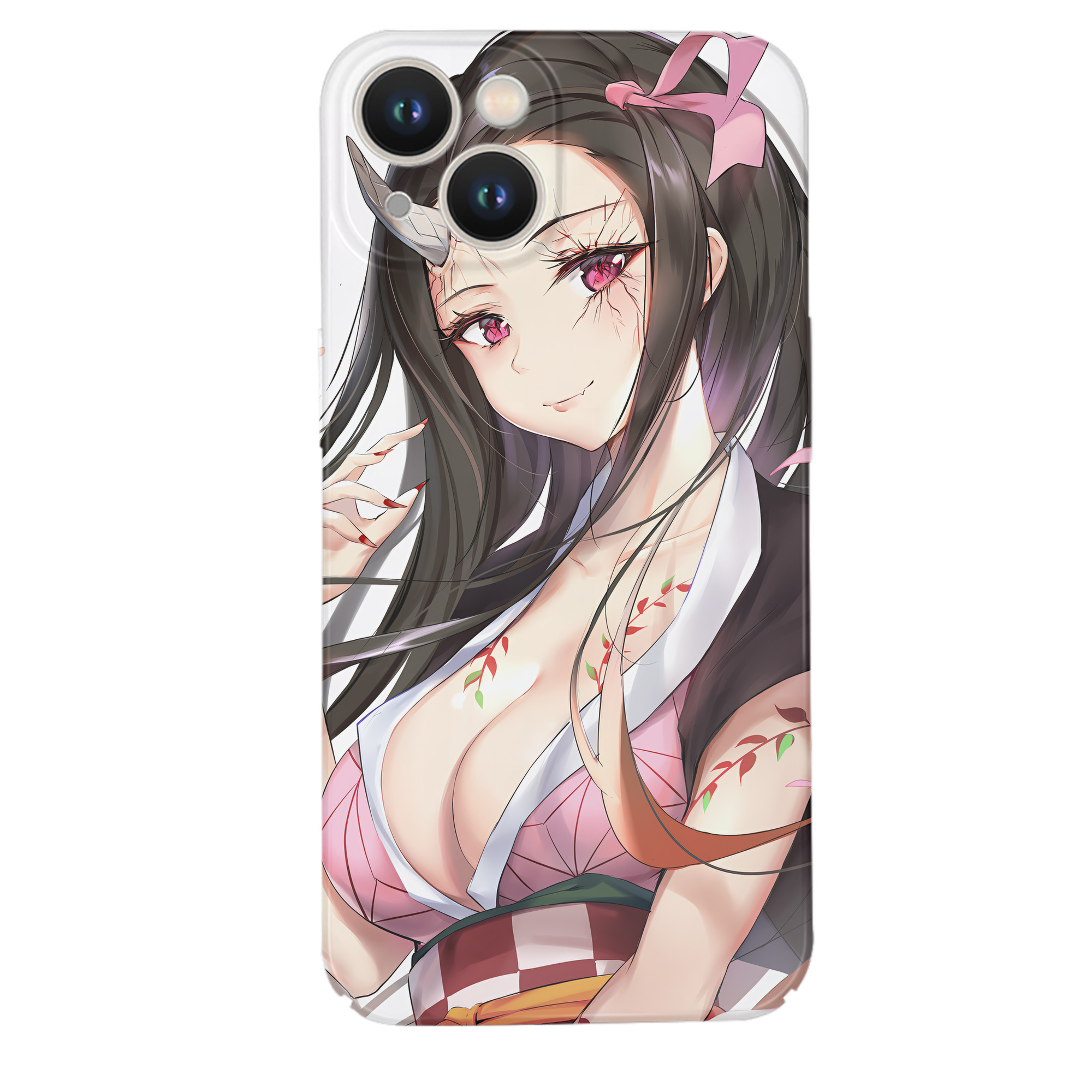（画像用） 鬼滅の刃（きめつのやいば）竈門 禰󠄀豆子／かまど ねずこ Kamado Nezuko 【iPhone 14シリーズ対応】ハードケース