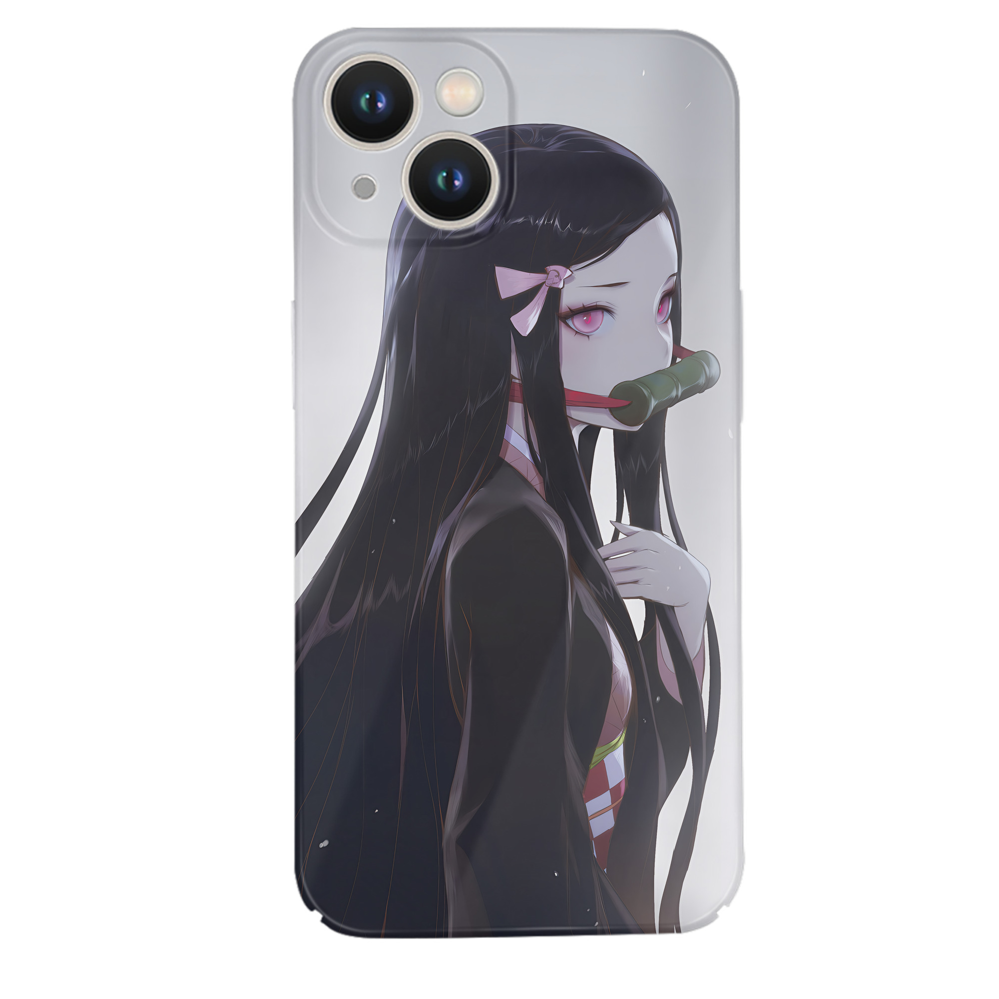 （画像用） 鬼滅の刃（きめつのやいば）竈門 禰󠄀豆子／かまど ねずこ Kamado Nezuko 【iPhone 14シリーズ対応】ハードケース