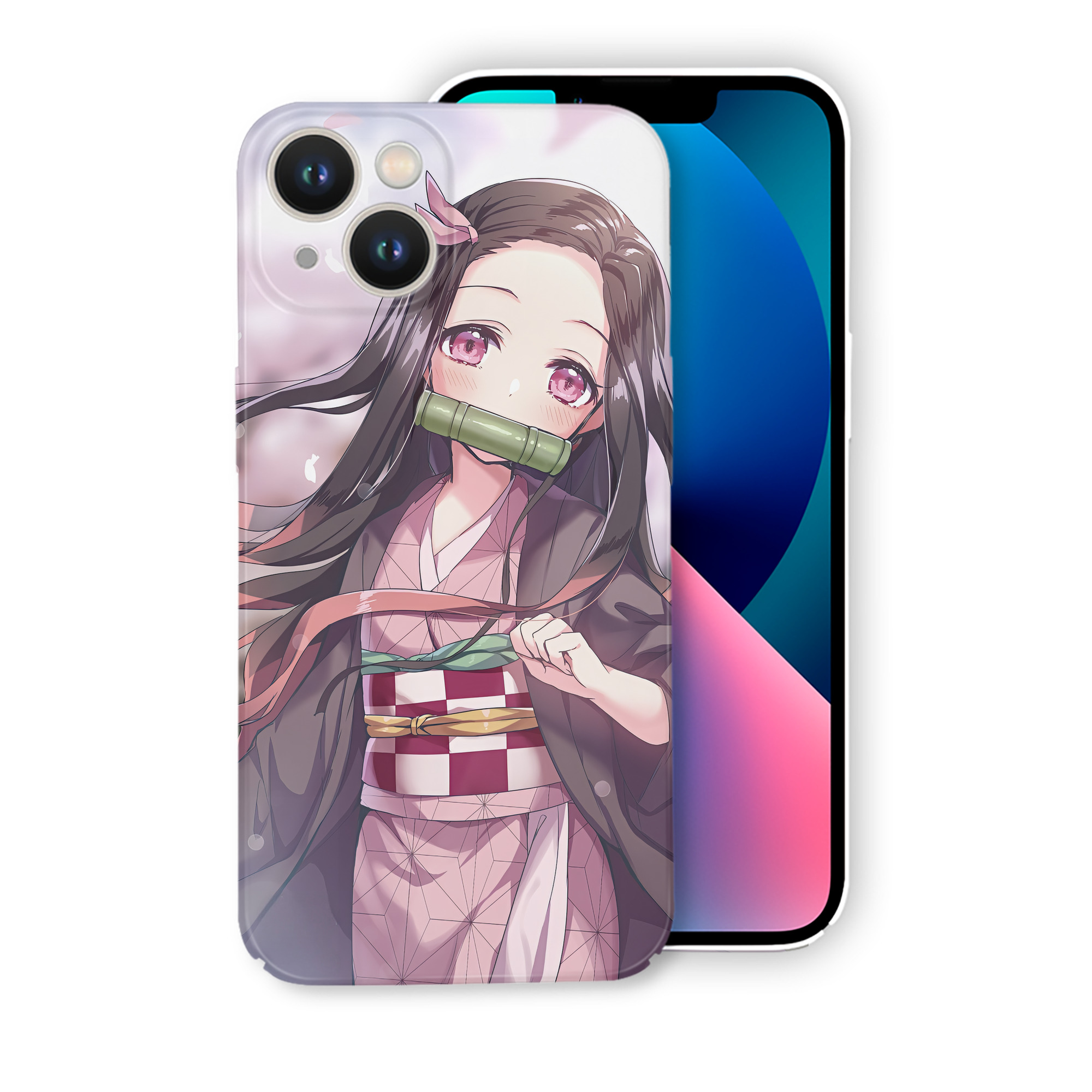 （画像用） 鬼滅の刃（きめつのやいば）竈門 禰󠄀豆子／かまど ねずこ Kamado Nezuko 【iPhone 14シリーズ対応】ハードケース