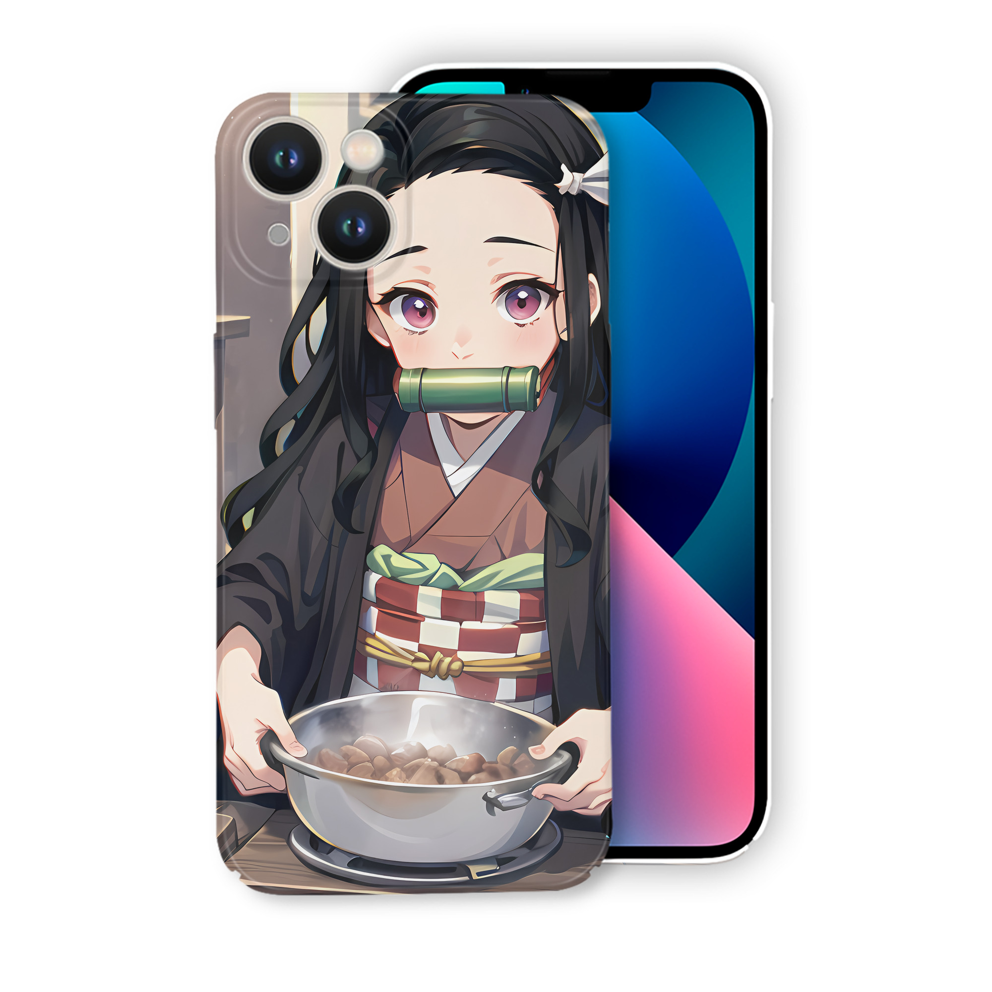 （画像用） 鬼滅の刃（きめつのやいば）竈門 禰󠄀豆子／かまど ねずこ Kamado Nezuko 【iPhone 14シリーズ対応】ハードケース