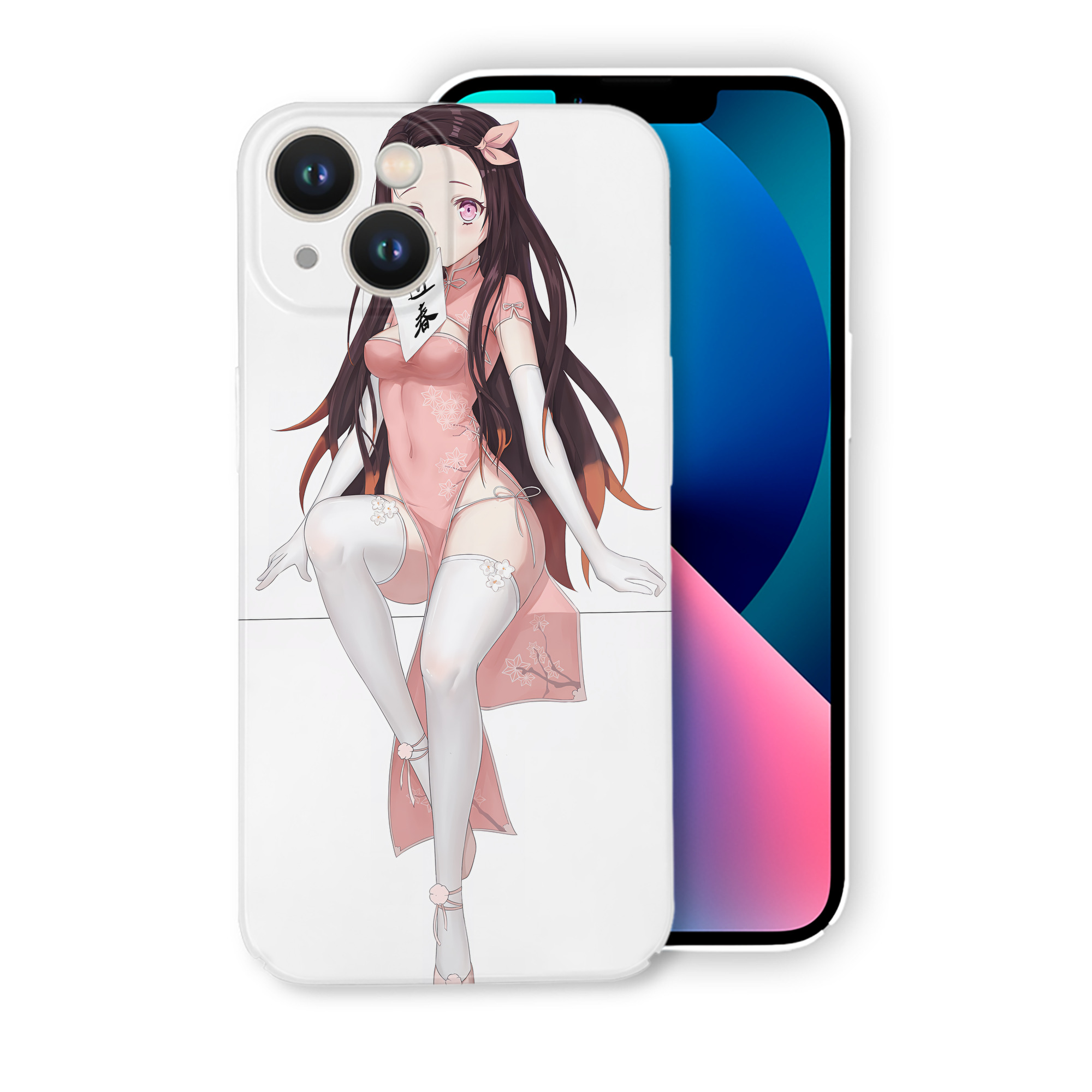 （画像用） 鬼滅の刃（きめつのやいば）竈門 禰󠄀豆子／かまど ねずこ Kamado Nezuko 【iPhone 14シリーズ対応】ハードケース