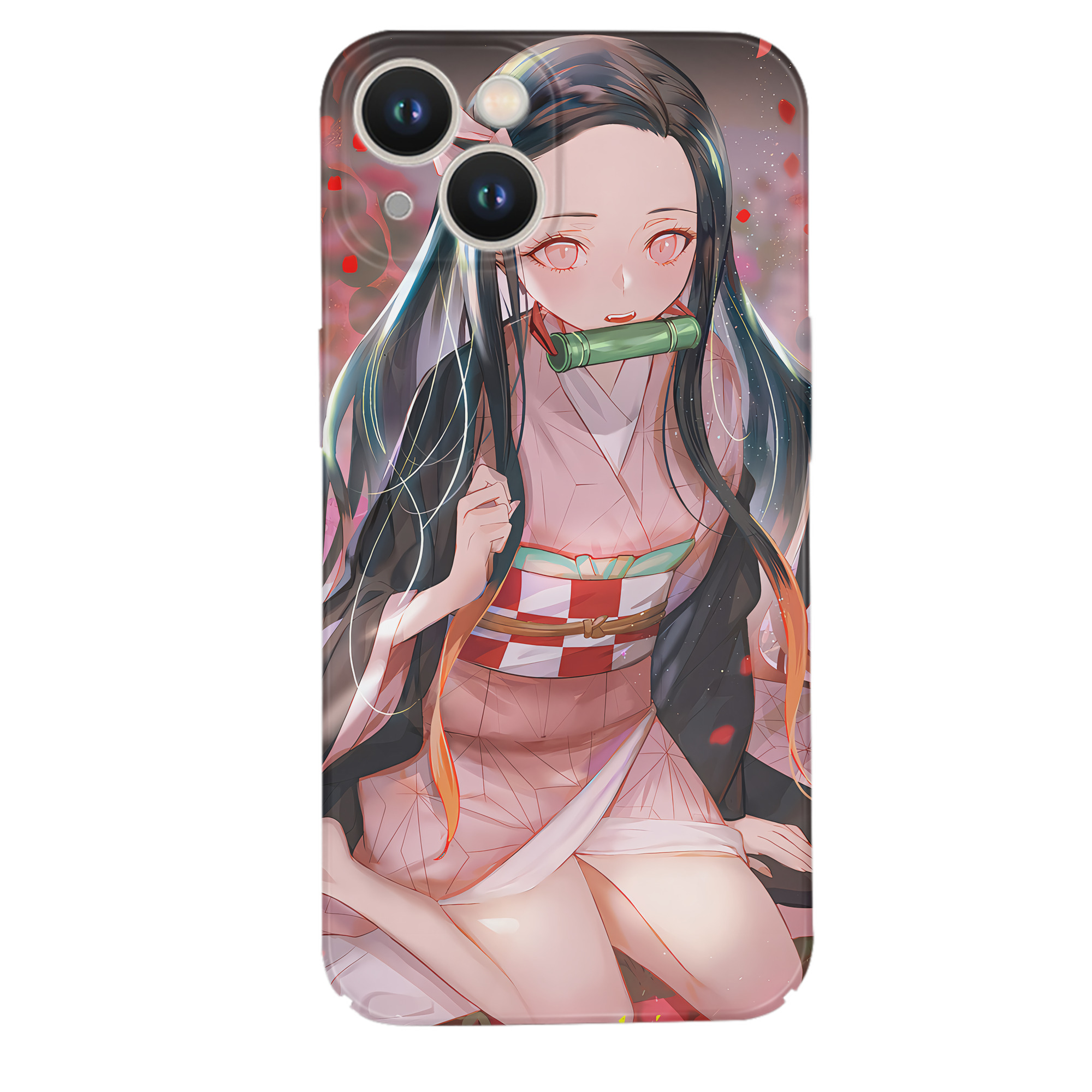 （画像用） 鬼滅の刃（きめつのやいば）竈門 禰󠄀豆子／かまど ねずこ Kamado Nezuko 【iPhone 14シリーズ対応】ハードケース