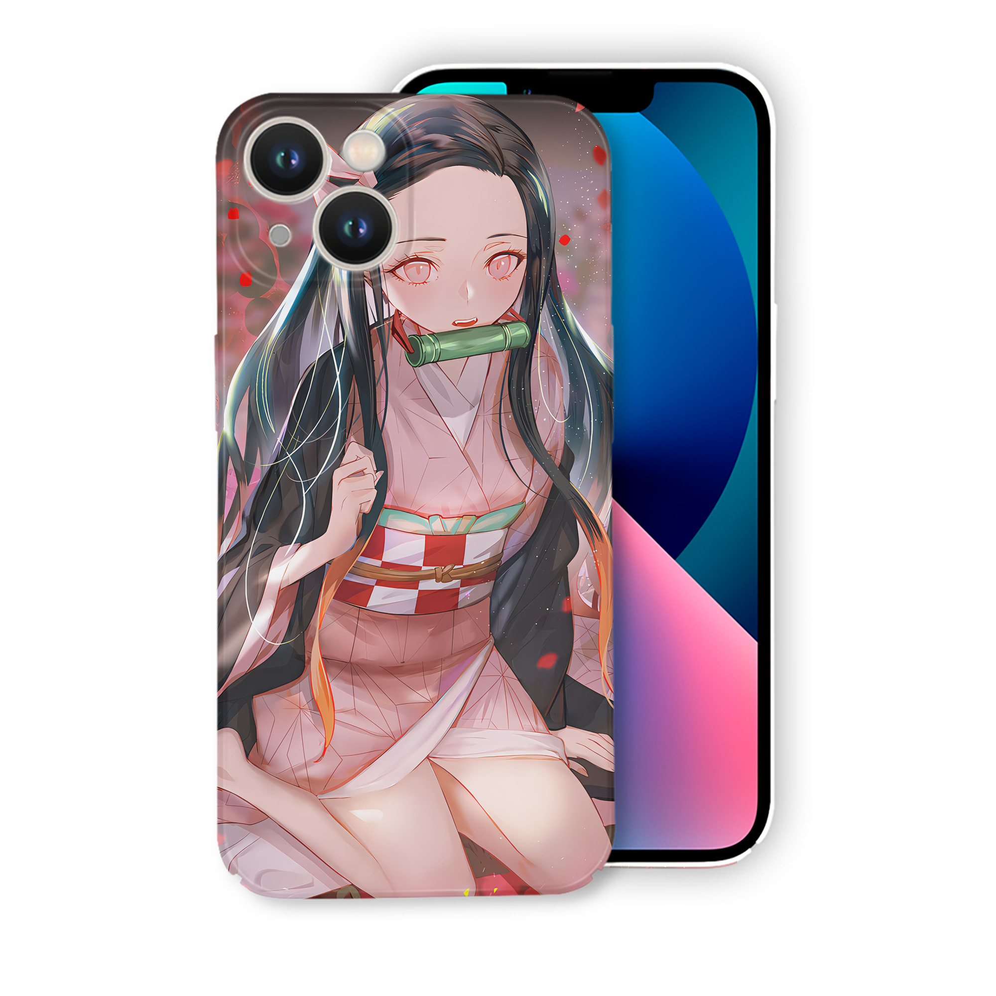 （画像用） 鬼滅の刃（きめつのやいば）竈門 禰󠄀豆子／かまど ねずこ Kamado Nezuko 【iPhone 14シリーズ対応】ハードケース