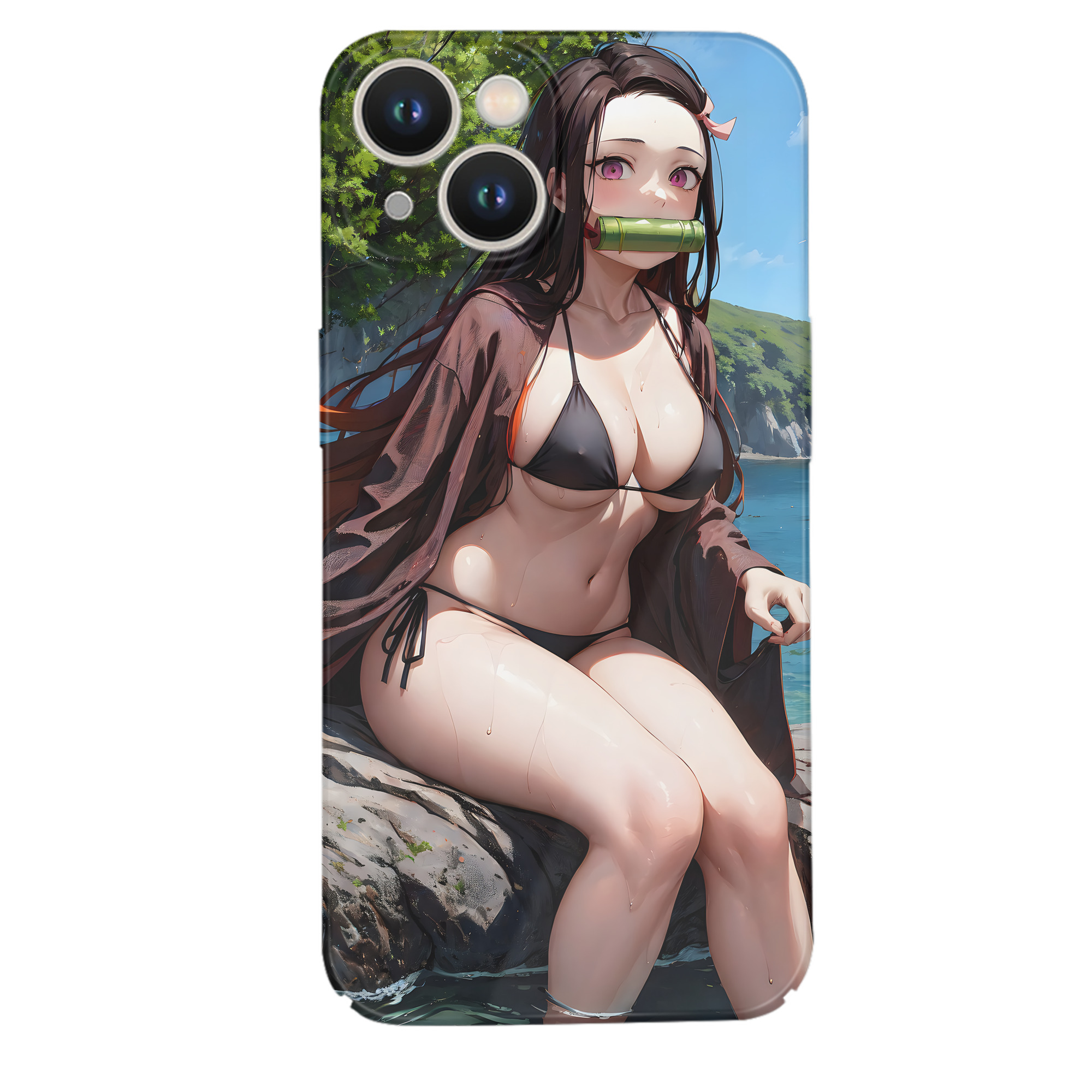 （画像用） 鬼滅の刃（きめつのやいば）竈門 禰󠄀豆子／かまど ねずこ Kamado Nezuko 【iPhone 14シリーズ対応】ハードケース