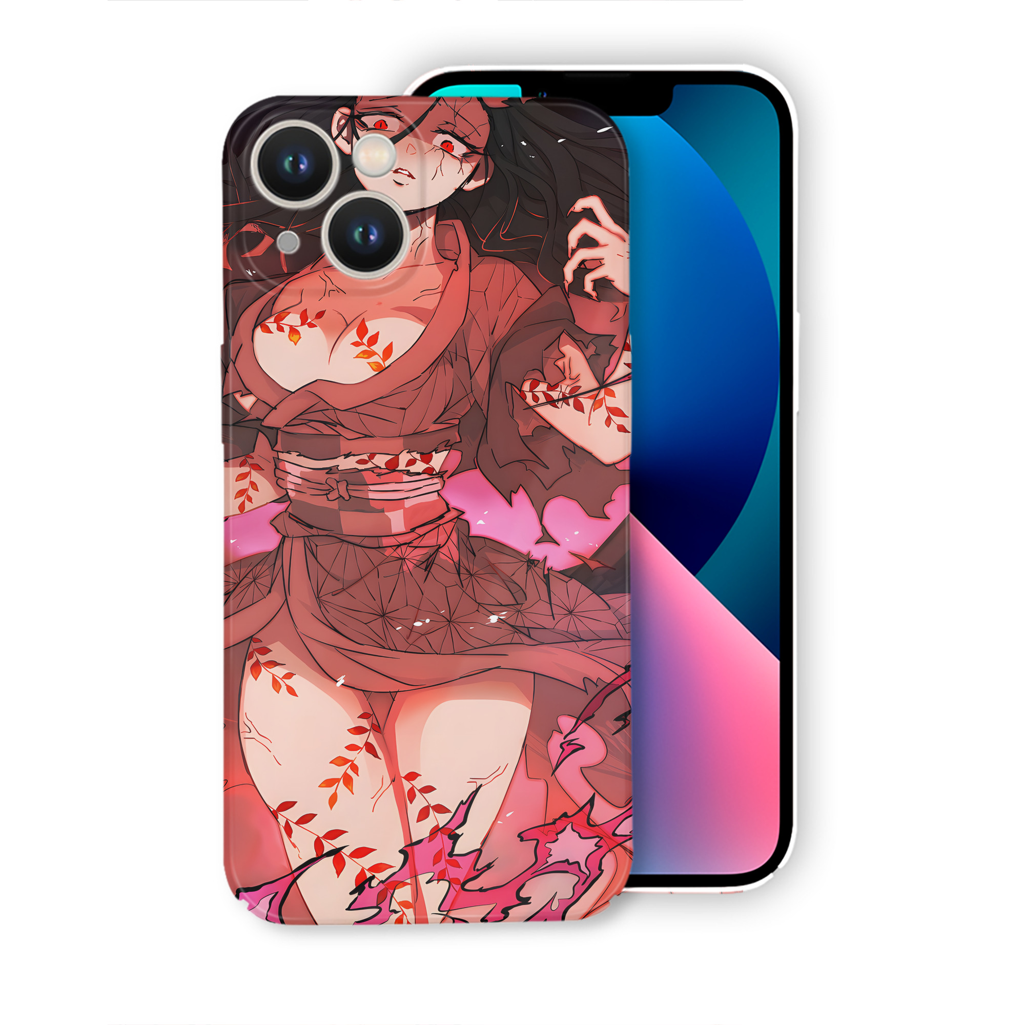 （画像用） 鬼滅の刃（きめつのやいば）竈門 禰󠄀豆子／かまど ねずこ Kamado Nezuko 【iPhone 14シリーズ対応】ハードケース