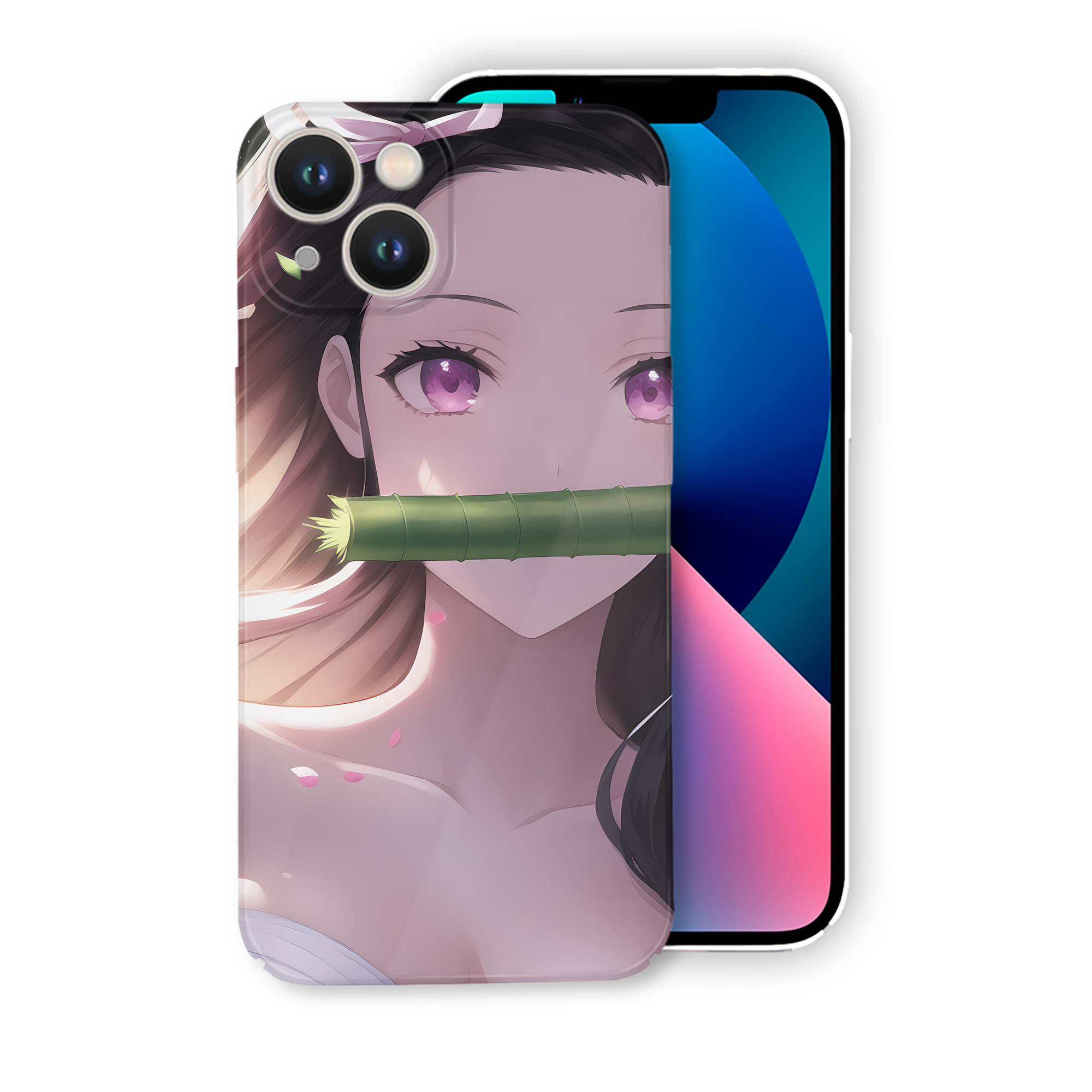 （画像用） 鬼滅の刃（きめつのやいば）竈門 禰󠄀豆子／かまど ねずこ Kamado Nezuko 【iPhone 14シリーズ対応】ハードケース