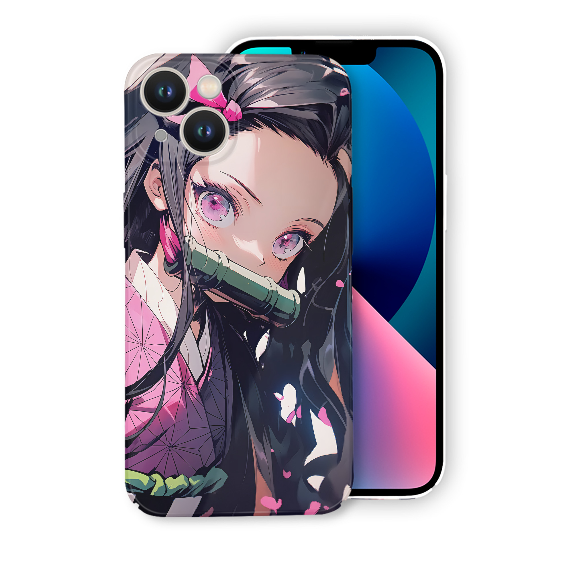 （画像用） 鬼滅の刃（きめつのやいば）竈門 禰󠄀豆子／かまど ねずこ Kamado Nezuko 【iPhone 14シリーズ対応】ハードケース