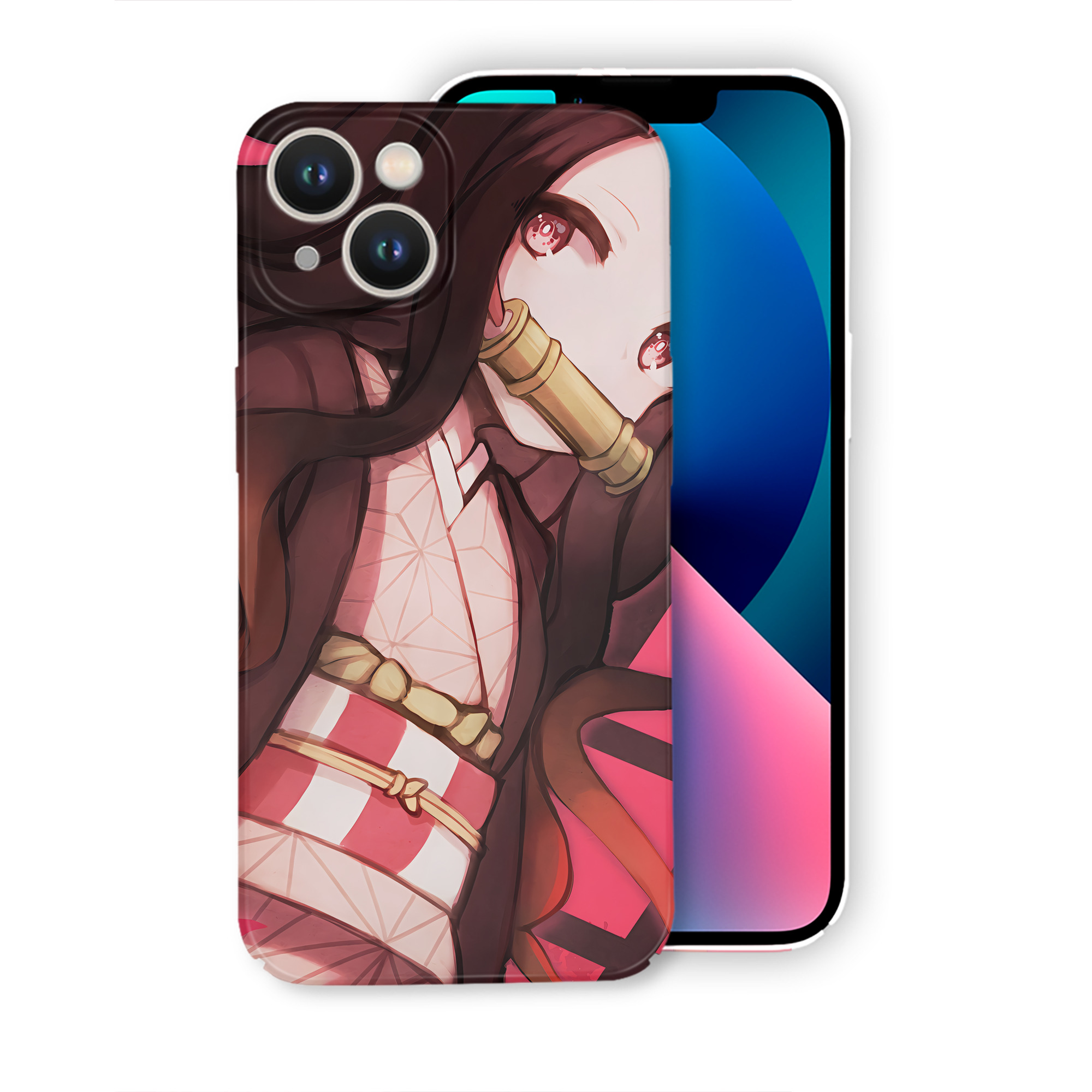 （画像用） 鬼滅の刃（きめつのやいば）竈門 禰󠄀豆子／かまど ねずこ Kamado Nezuko 【iPhone 14シリーズ対応】ハードケース