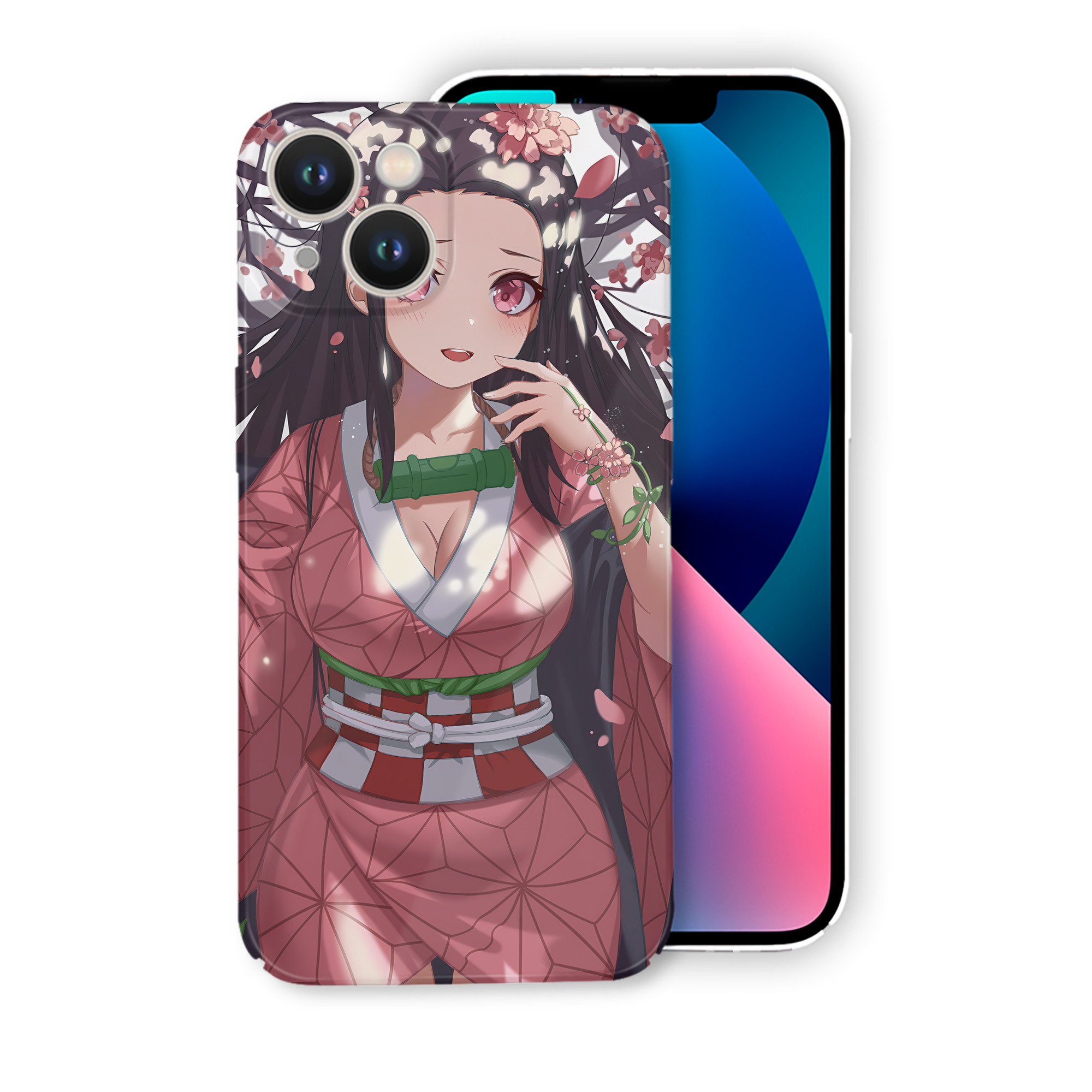 （画像用） 鬼滅の刃（きめつのやいば）竈門 禰󠄀豆子／かまど ねずこ Kamado Nezuko 【iPhone 14シリーズ対応】ハードケース