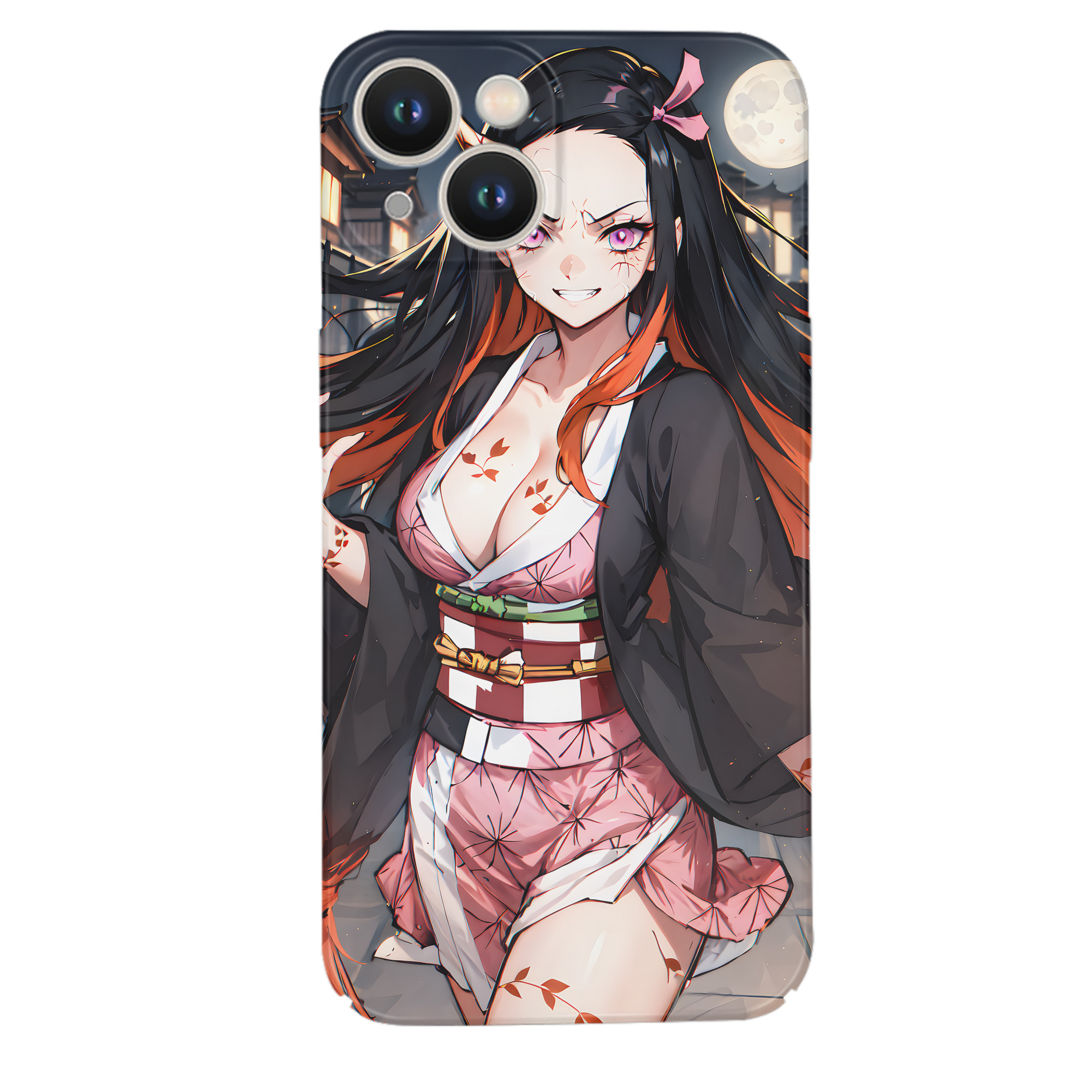 （画像用） 鬼滅の刃（きめつのやいば）竈門 禰󠄀豆子／かまど ねずこ Kamado Nezuko 【iPhone 14シリーズ対応】ハードケース