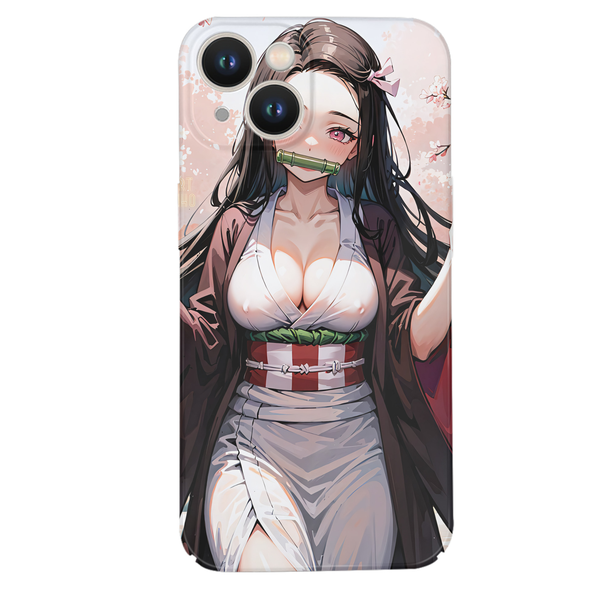 （画像用） 鬼滅の刃（きめつのやいば）竈門 禰󠄀豆子／かまど ねずこ Kamado Nezuko 【iPhone 14シリーズ対応】ハードケース