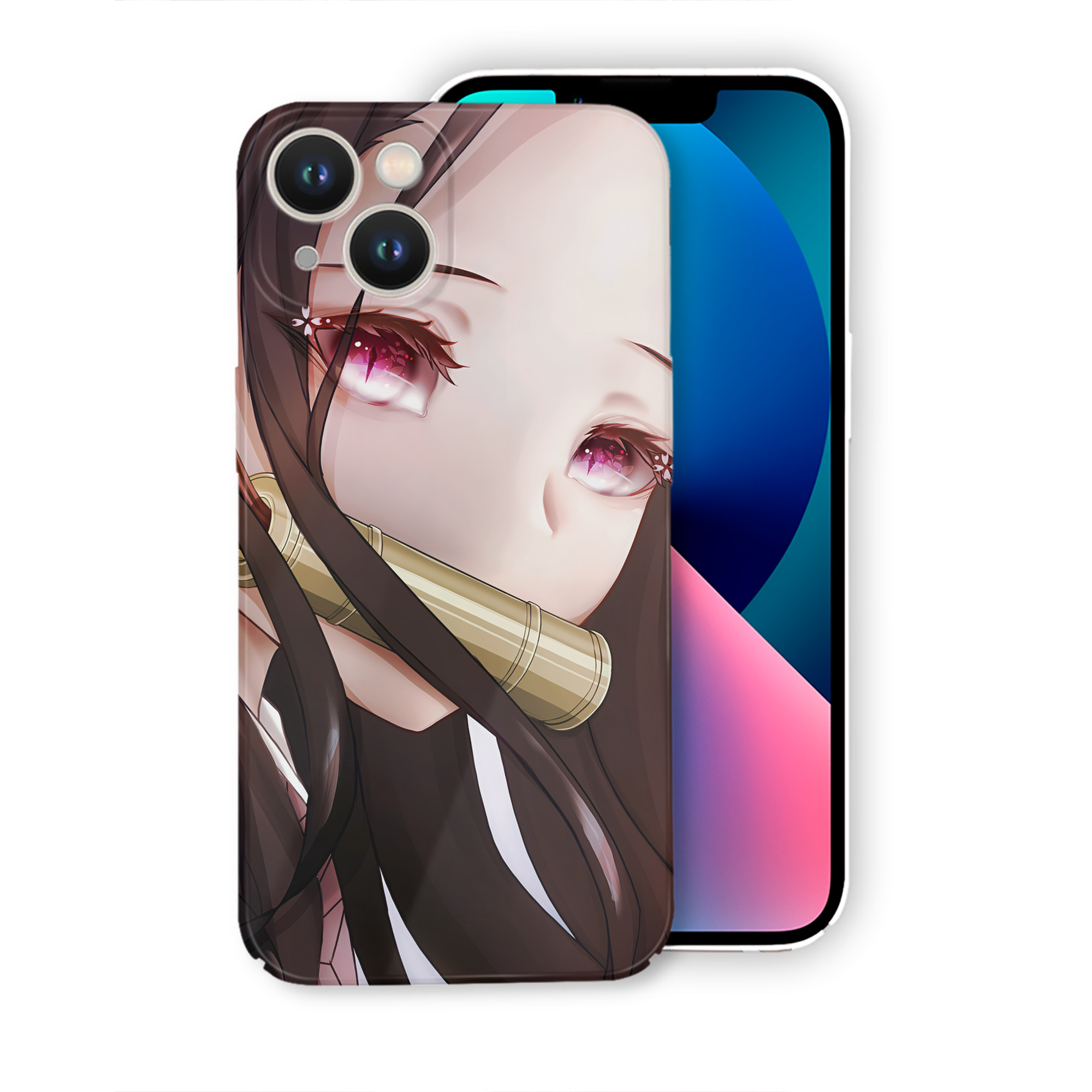 （画像用） 鬼滅の刃（きめつのやいば）竈門 禰󠄀豆子／かまど ねずこ Kamado Nezuko 【iPhone 14シリーズ対応】ハードケース