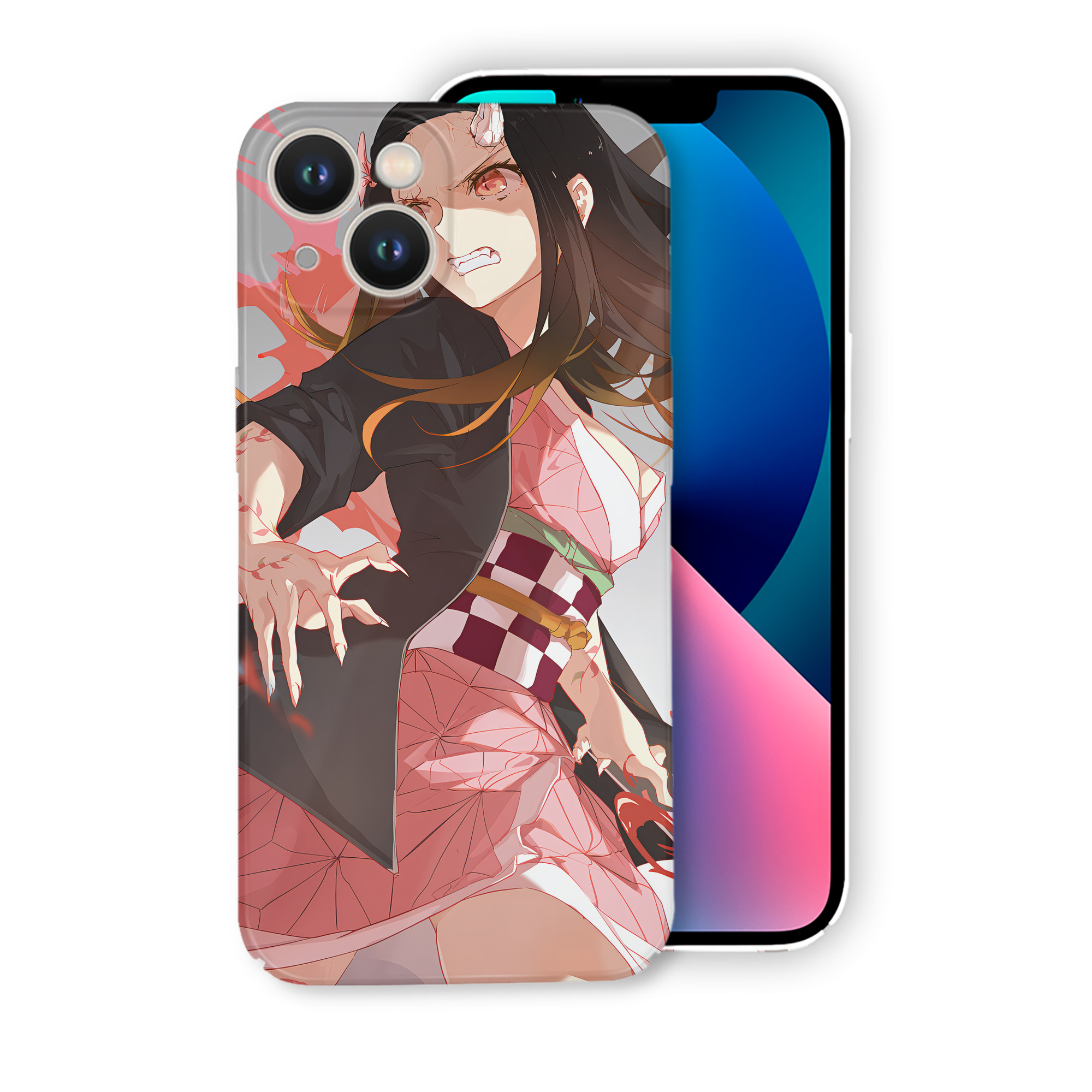 （画像用） 鬼滅の刃（きめつのやいば）竈門 禰󠄀豆子／かまど ねずこ Kamado Nezuko 【iPhone 14シリーズ対応】ハードケース