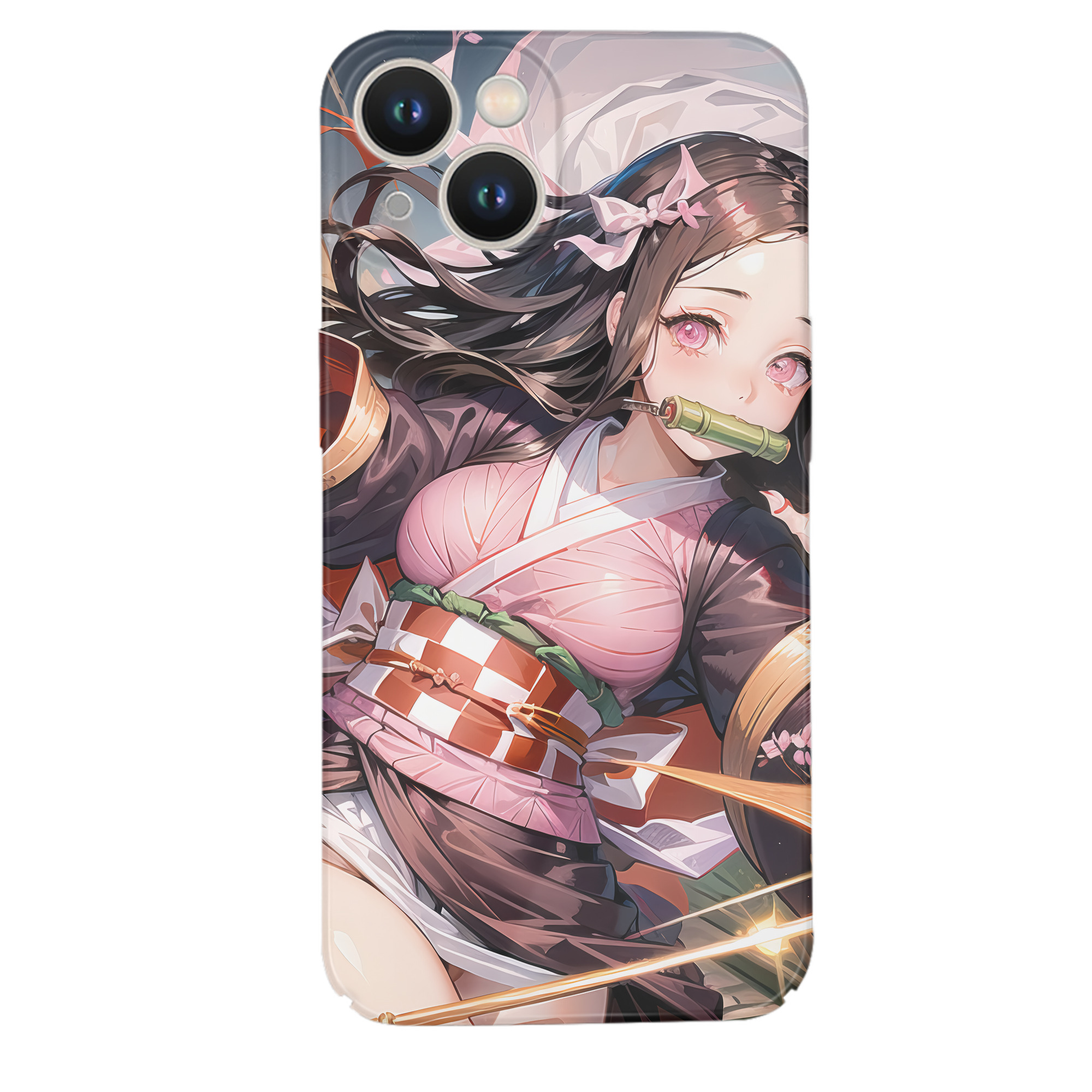 （画像用） 鬼滅の刃（きめつのやいば）竈門 禰󠄀豆子／かまど ねずこ Kamado Nezuko 【iPhone 14シリーズ対応】ハードケース