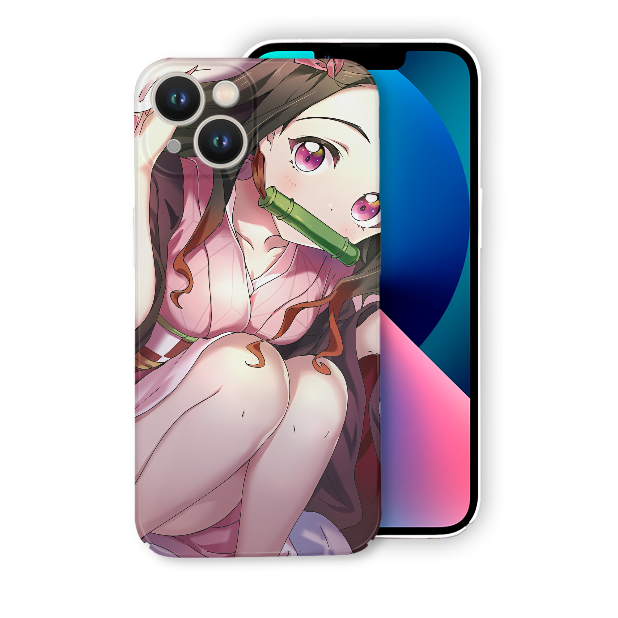 （画像用） 鬼滅の刃（きめつのやいば）竈門 禰󠄀豆子／かまど ねずこ Kamado Nezuko 【iPhone 14シリーズ対応】ハードケース