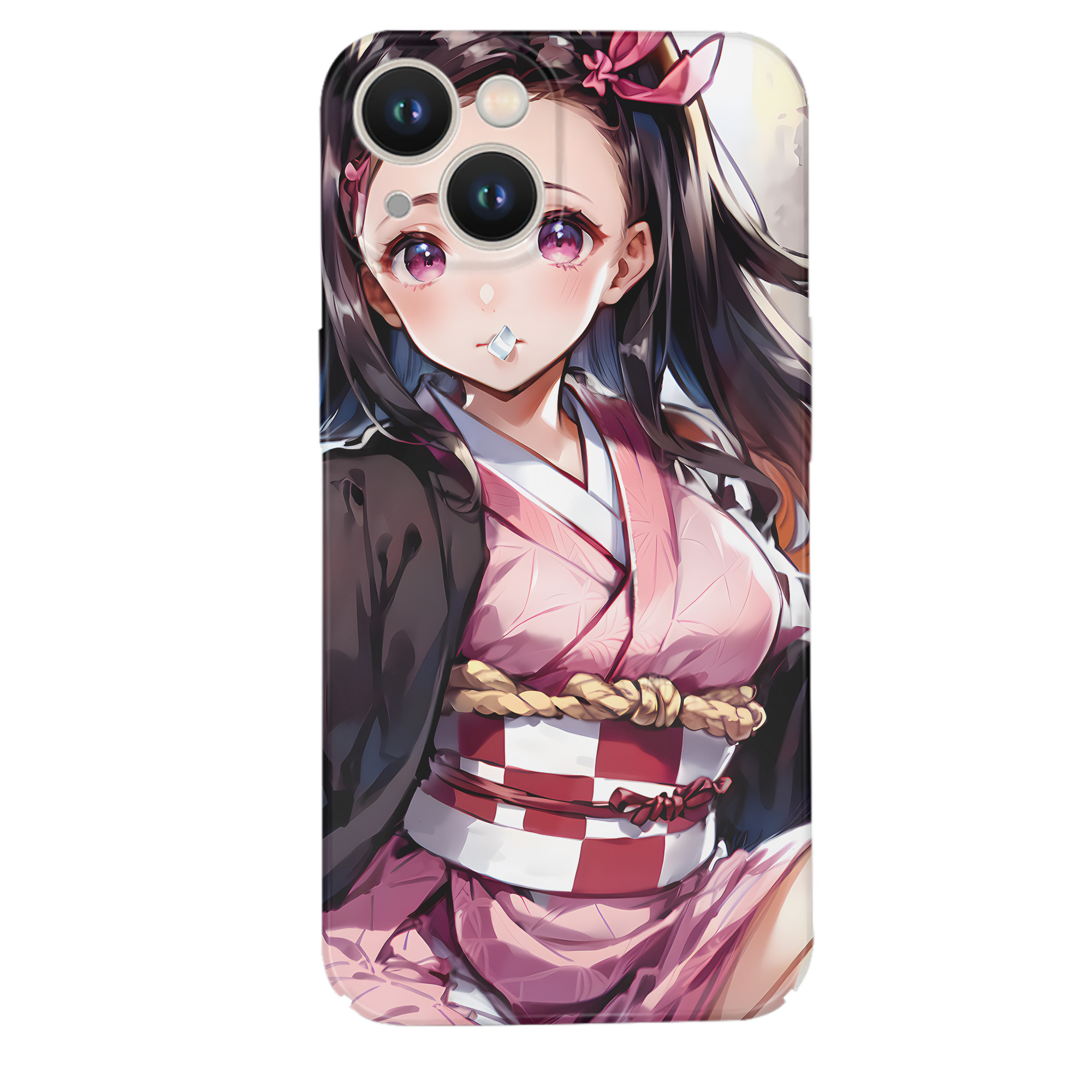 （画像用） 鬼滅の刃（きめつのやいば）竈門 禰󠄀豆子／かまど ねずこ Kamado Nezuko 【iPhone 14シリーズ対応】ハードケース
