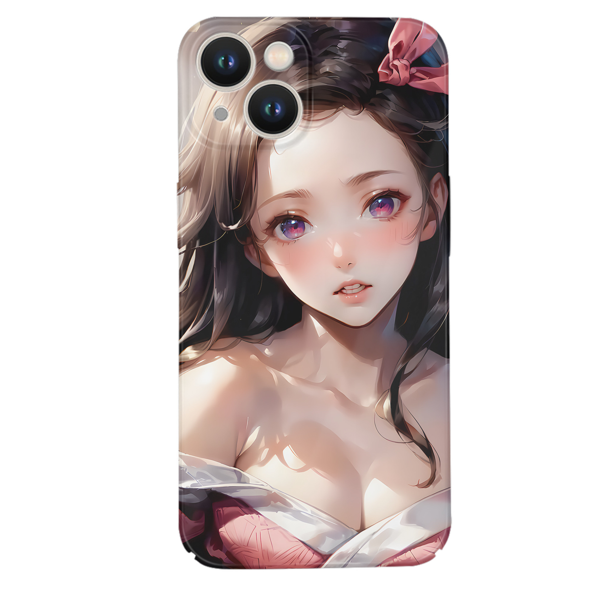 （画像用） 鬼滅の刃（きめつのやいば）竈門 禰󠄀豆子／かまど ねずこ Kamado Nezuko 【iPhone 14シリーズ対応】ハードケース